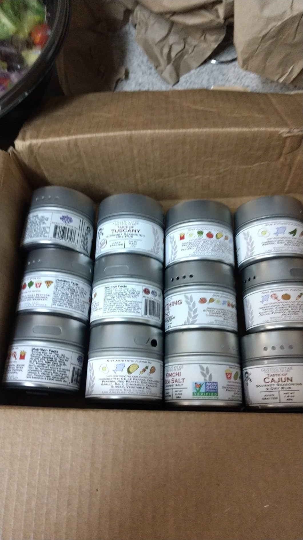 Gourmet World Flavors Seasoning Collection | Non GMO Verified | 6 Magnetic Tins | Spice Blends | Crafted in Small Batches by Gustus Vitae | #68 customer photo 1