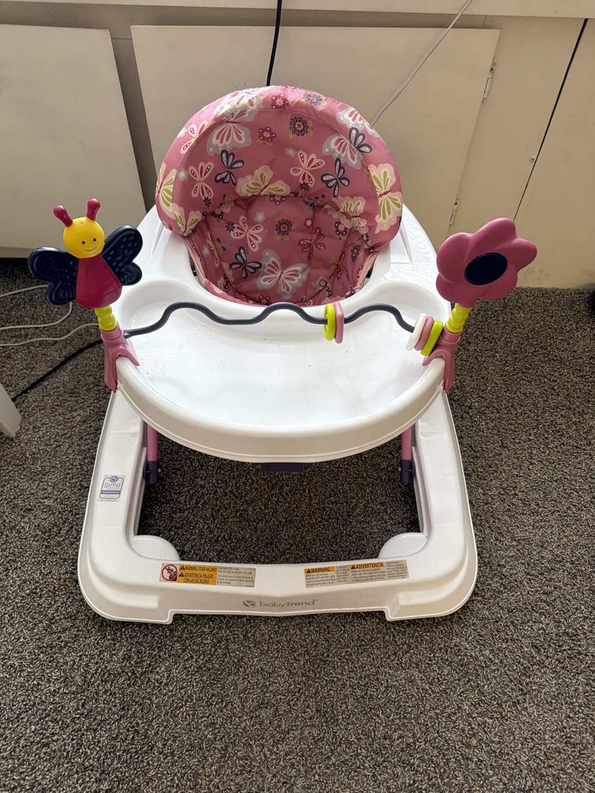 Smart Steps Trend Activity Walker with Removeable Toy Bar, Multi-Directional Front Wheels, Tray, Adjustable Height and Flat Fold Frame for Storage, Ages 6 Months +, Emily Pink customer photo 1
