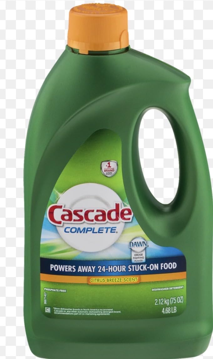 Cascade Complete Dishwasher Detergent Liquid Gel, Dish Detergent, Dishwasher Soap, Citrus, 75oz customer photo 2