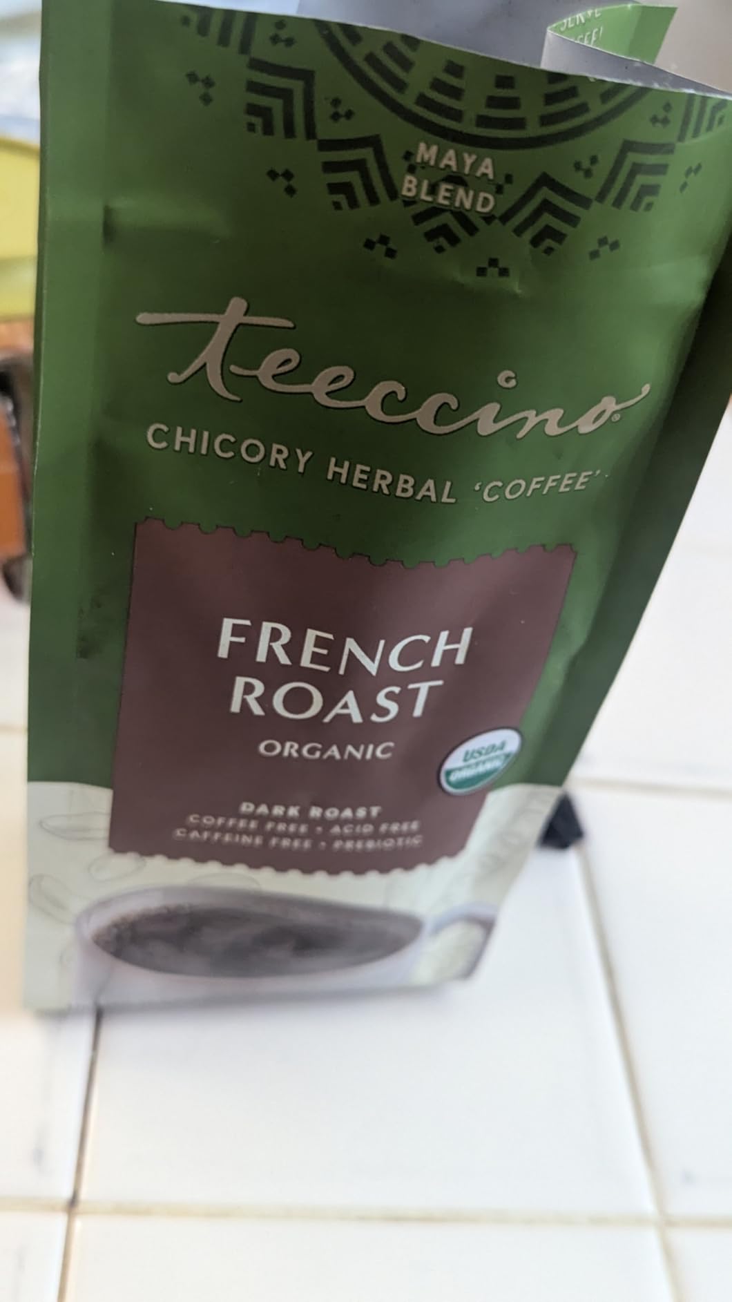 Teeccino French Roast Chicory Coffee Alternative, 11 Ounce: Ground Herbal Coffee That's Prebiotic, Caffeine-Free & Acid-Free, Dark Roast, with Carob and Chicory, No artificial flavors customer photo 1
