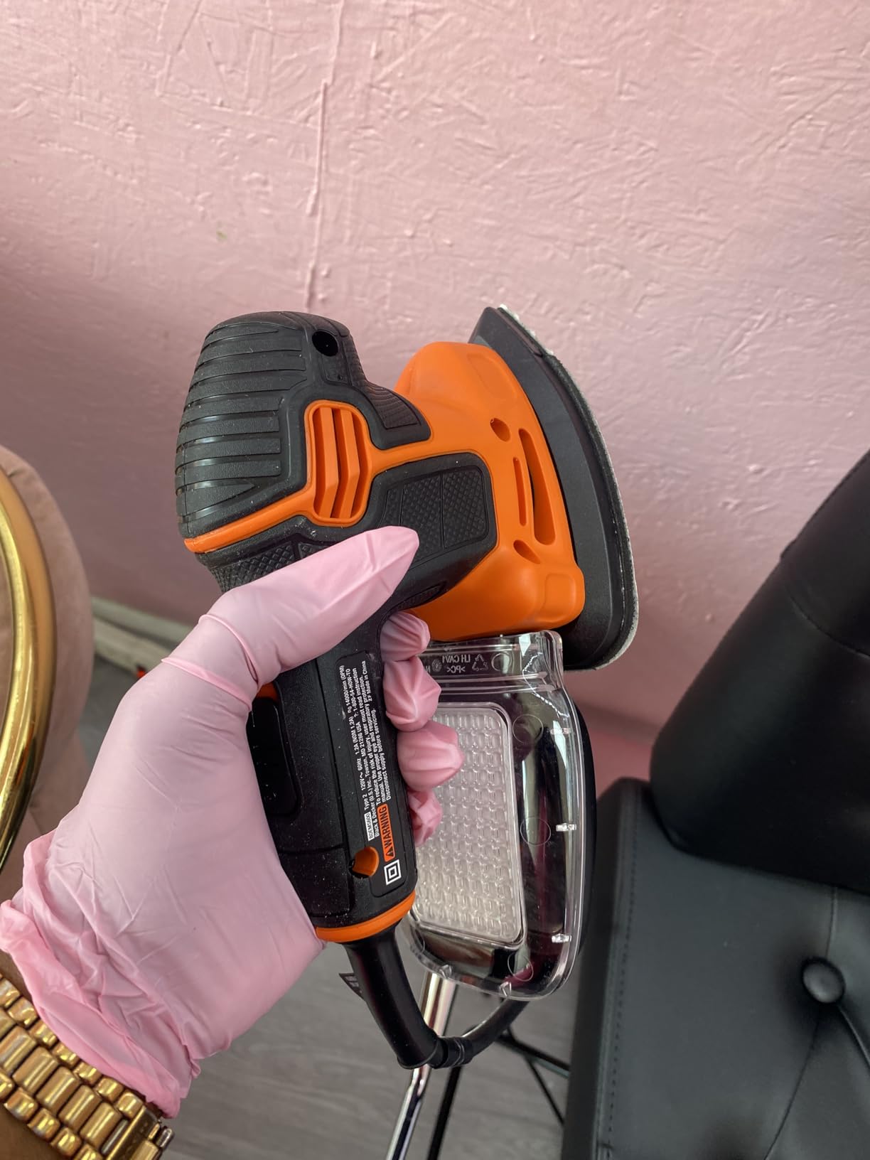 BLACK+DECKER Detail Sander, 1.2 Amp, 16,000 OPM, Compact Design, 3-Position Grip for Comfort, Includes Dust Collector, Corded (BDEMS600) customer photo 1