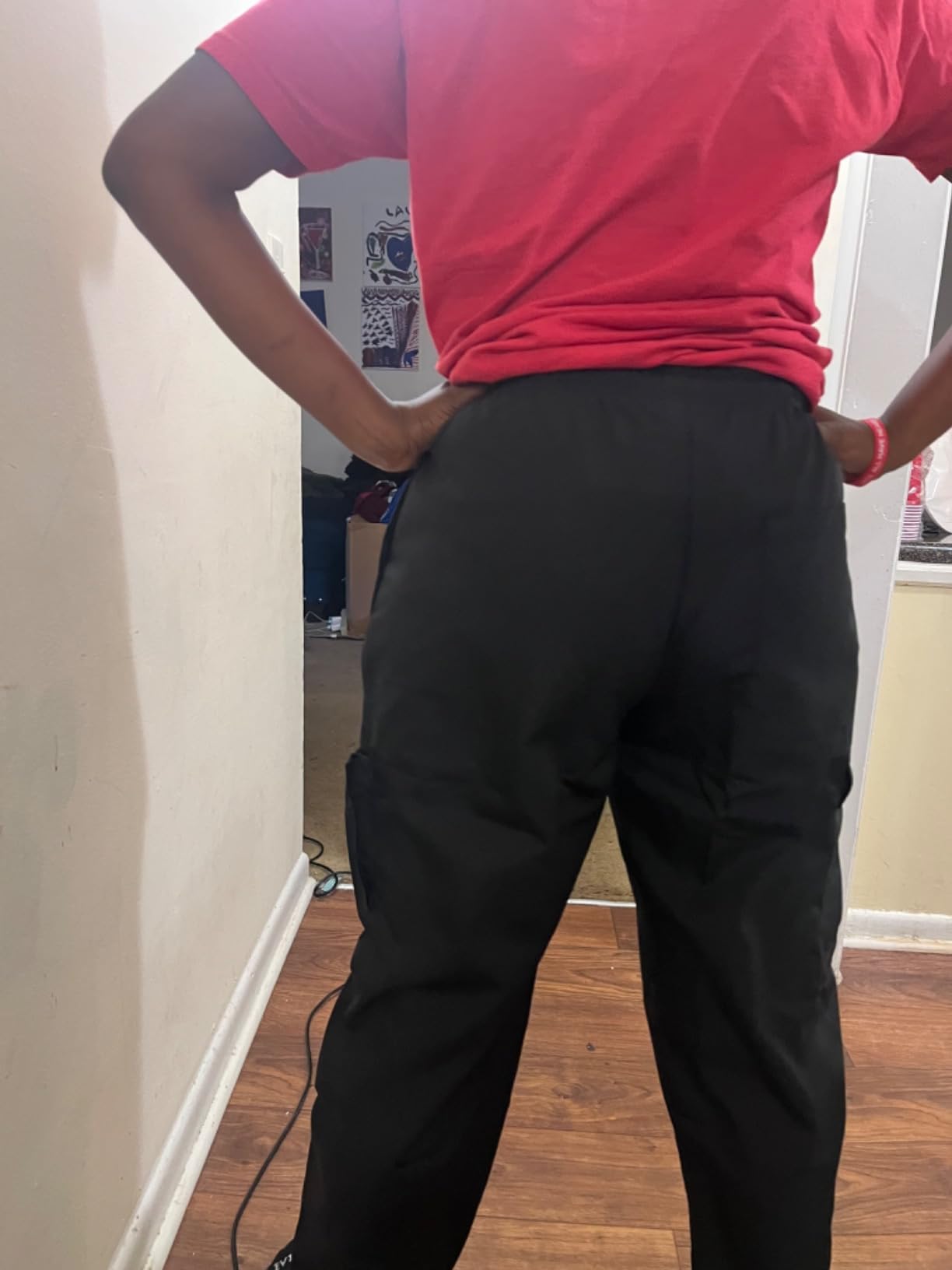 KNG Black Baggy Cargo Chef Pants for Men and Women customer photo 1