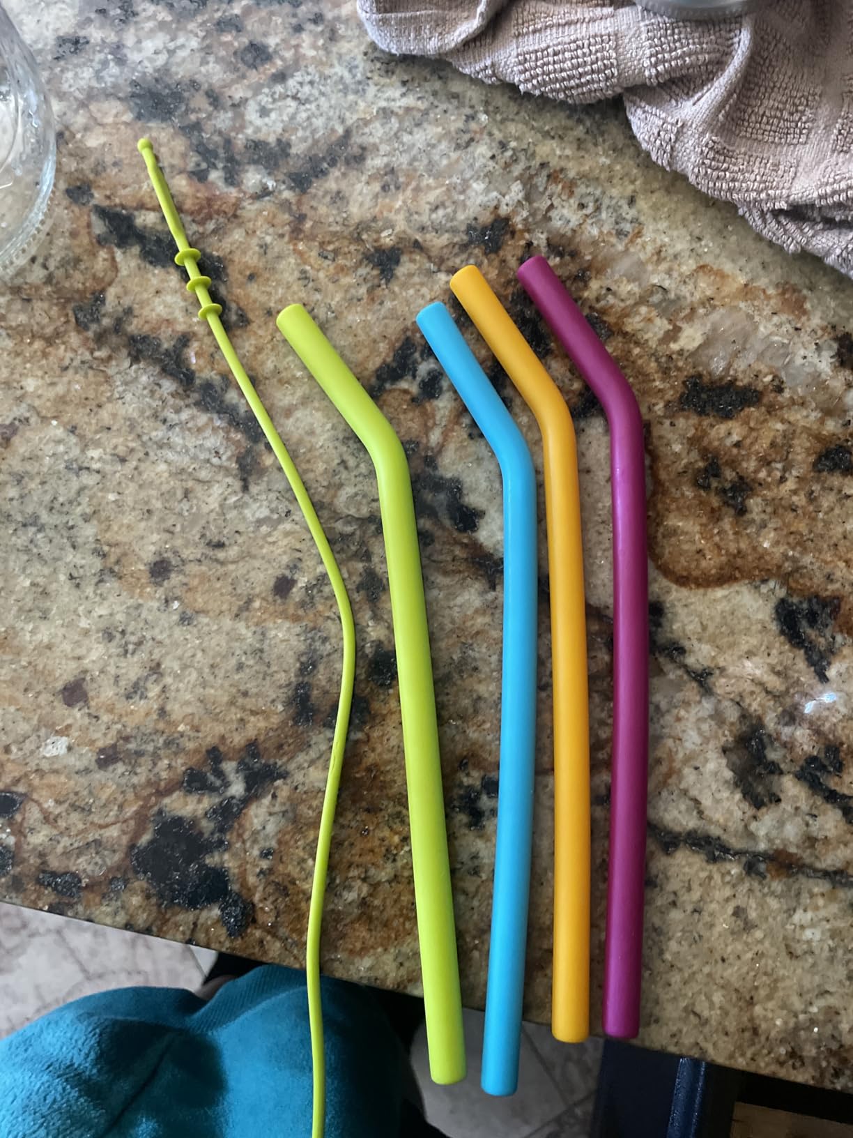 Wide Premium Reusable Silicone Drinking Straws + Patented Straw Squeegee - 9
