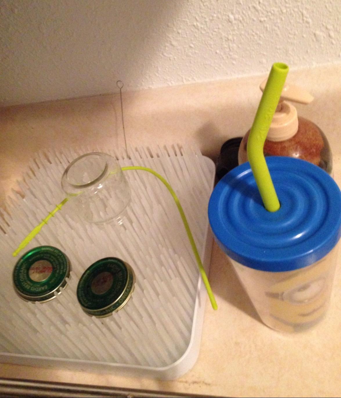 Wide Premium Reusable Silicone Drinking Straws + Patented Straw Squeegee - 9