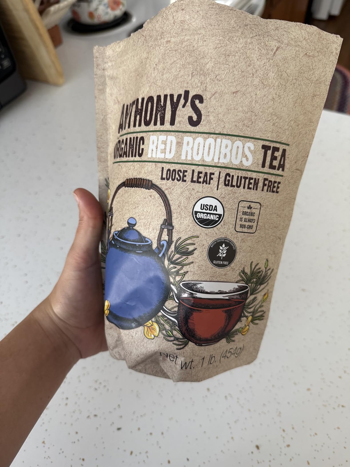 Anthony's Organic Red Rooibos Loose Leaf Tea, 1 lb, Gluten Free, Non GMO, Non Irradiated, Keto Friendly customer photo 2