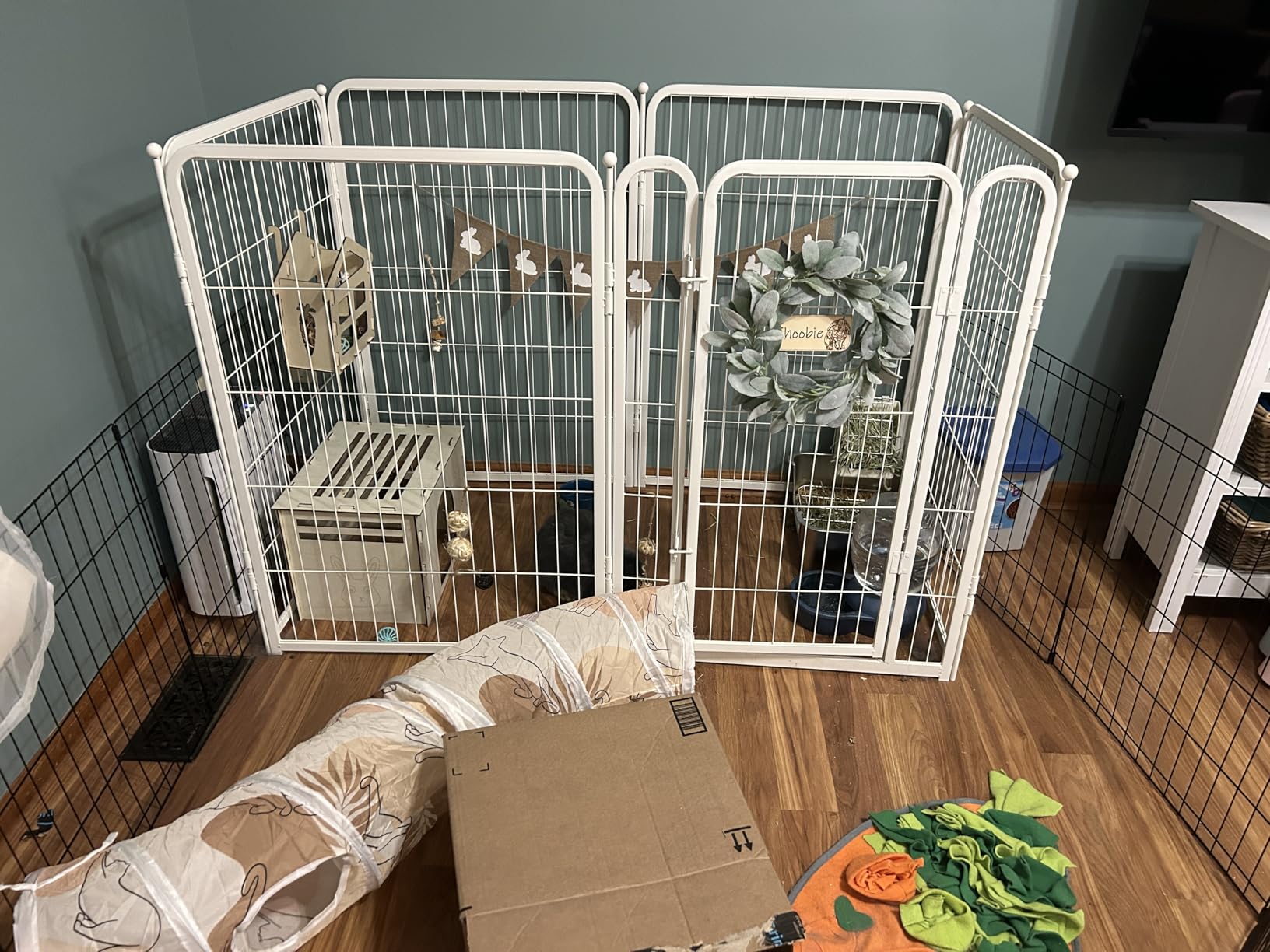 BestPet Foldable Dog Playpen | 24 Inch, 8 Panels | Metal Pet Exercise Pen | Indoor Outdoor Portable Dog Fence with Door | Removable, Rust-Resistant Secure Pet Kennel | Easy to Assemble customer photo 1