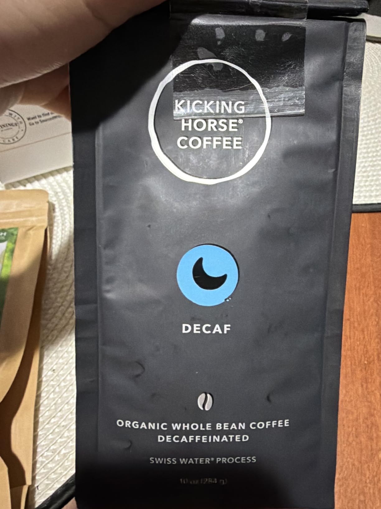 Kicking Horse Coffee, Decaf, Swiss Water Process, Dark Roast, Whole Bean, 10 Oz - Certified Organic, Fairtrade, Kosher Coffee customer photo 2