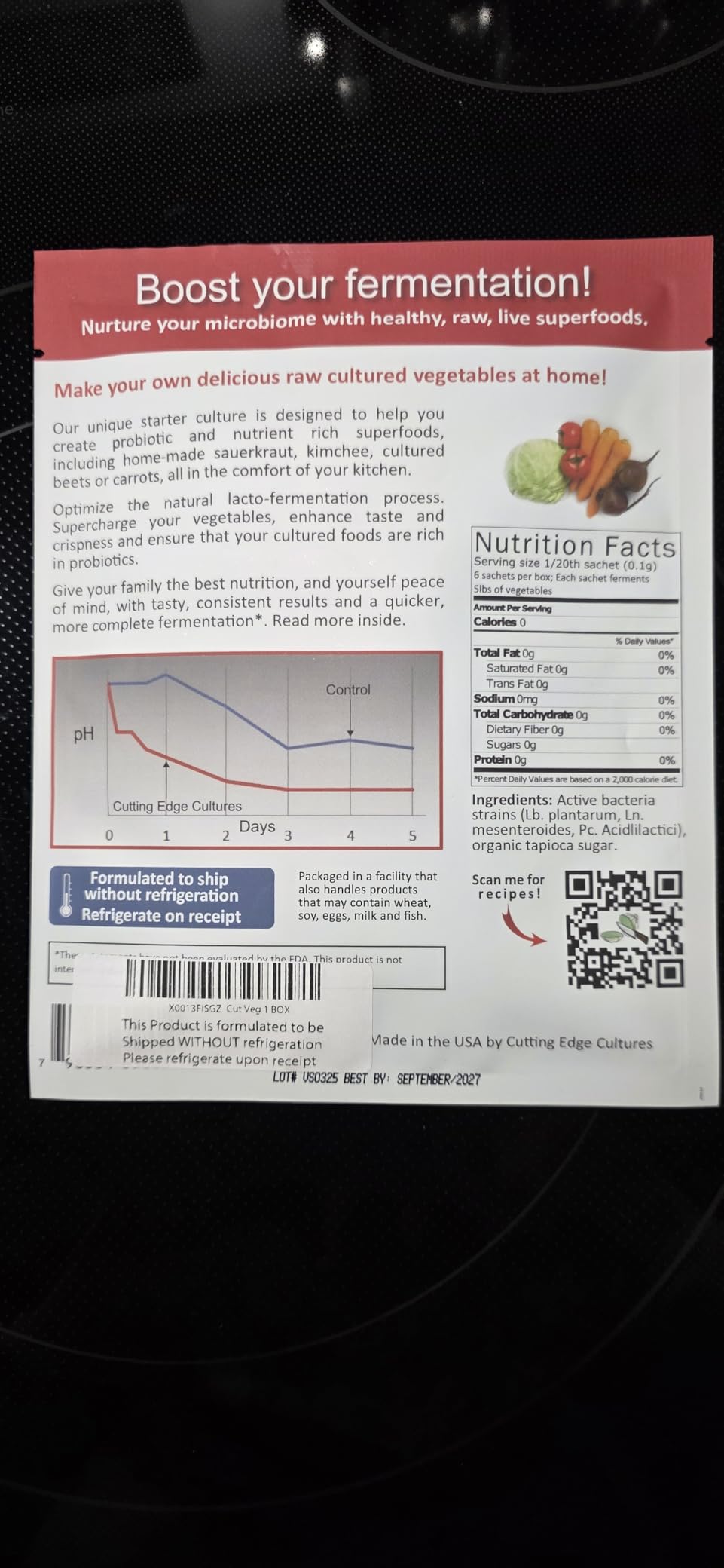 Cutting Edge Cultures Vegetable Starter Culture, 6 Pouches, 12g customer photo 2
