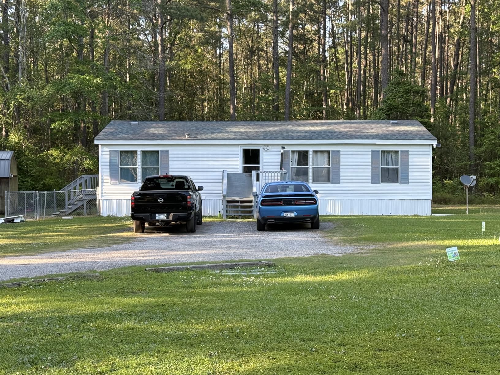 Ekena Millwork Lifetime Vinyl LL1S14X03600BL Standard Cathedral Top Center Mullion, Open Louver Vinyl Shutters, w/Installation Shutter-Lok's & Matching Screws (Per Pair), 14 1/2