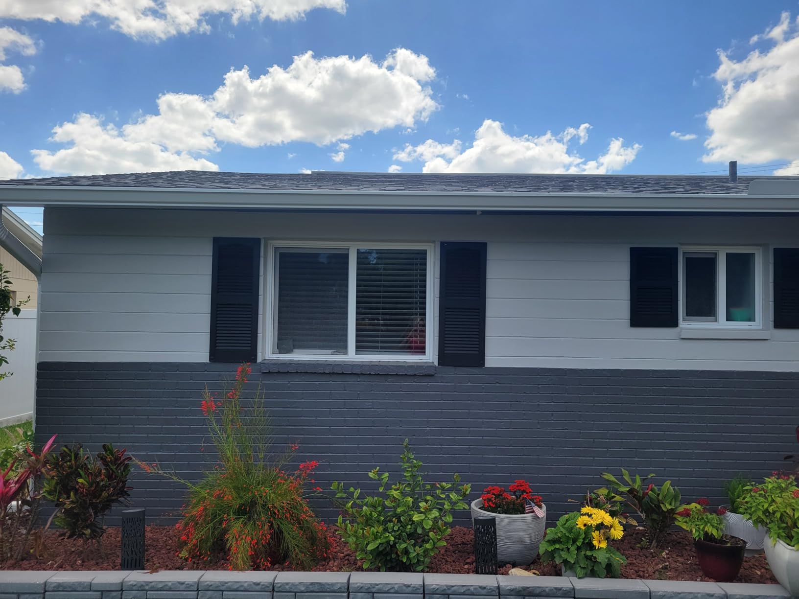 Ekena Millwork Lifetime Vinyl LL1S14X03600WH Standard Cathedral Top Center Mullion, Open Louver Vinyl Shutters, w/Installation Shutter-Lok's & Matching Screws (Per Pair), 14 1/2