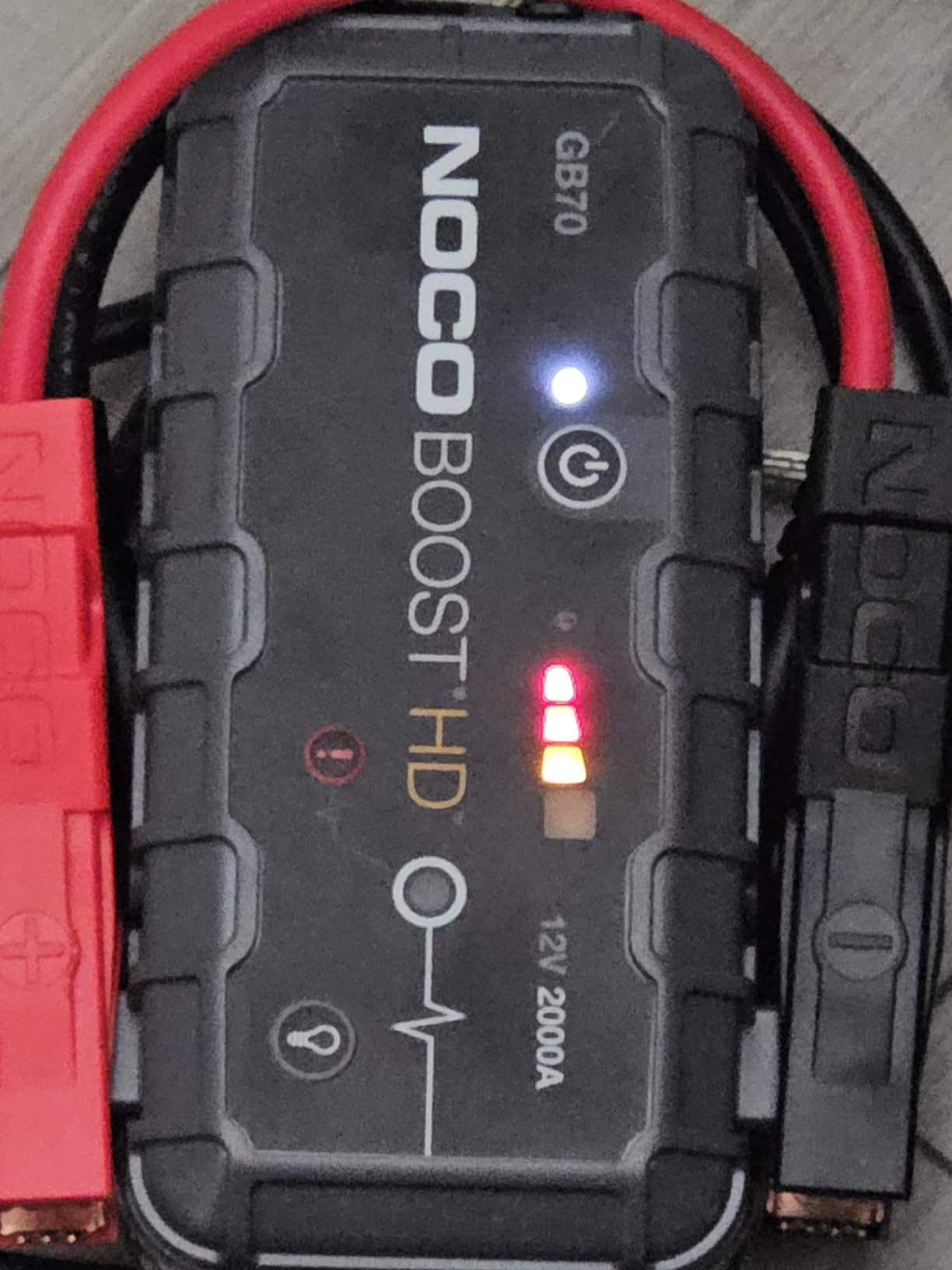 NOCO Boost GB70: 2000A UltraSafe Jump Starter - 12V Lithium Battery Booster Pack, Portable Jump Box, Power Bank & Jumper Cables - for 8.0L Gas and 6.0L Diesel Engines customer photo 1