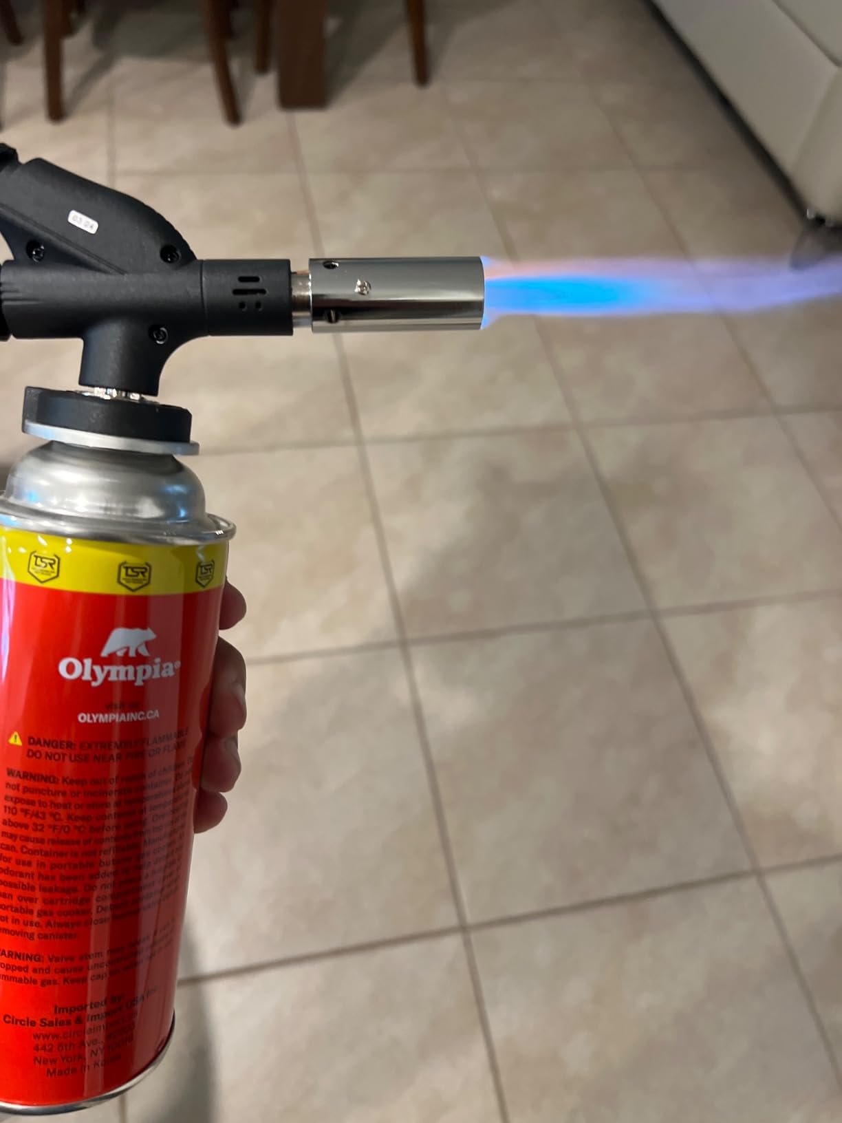 Chef's Torch, Kitchen Torch, Cooking Torch, Refillable Butane Torch Lighter w/ Adjustable Flame for Searing Steaks, Creme Brulee, Desserts, BBQ, Baking, Craft by Chef Master 90014(Butane Not Included) customer photo 1