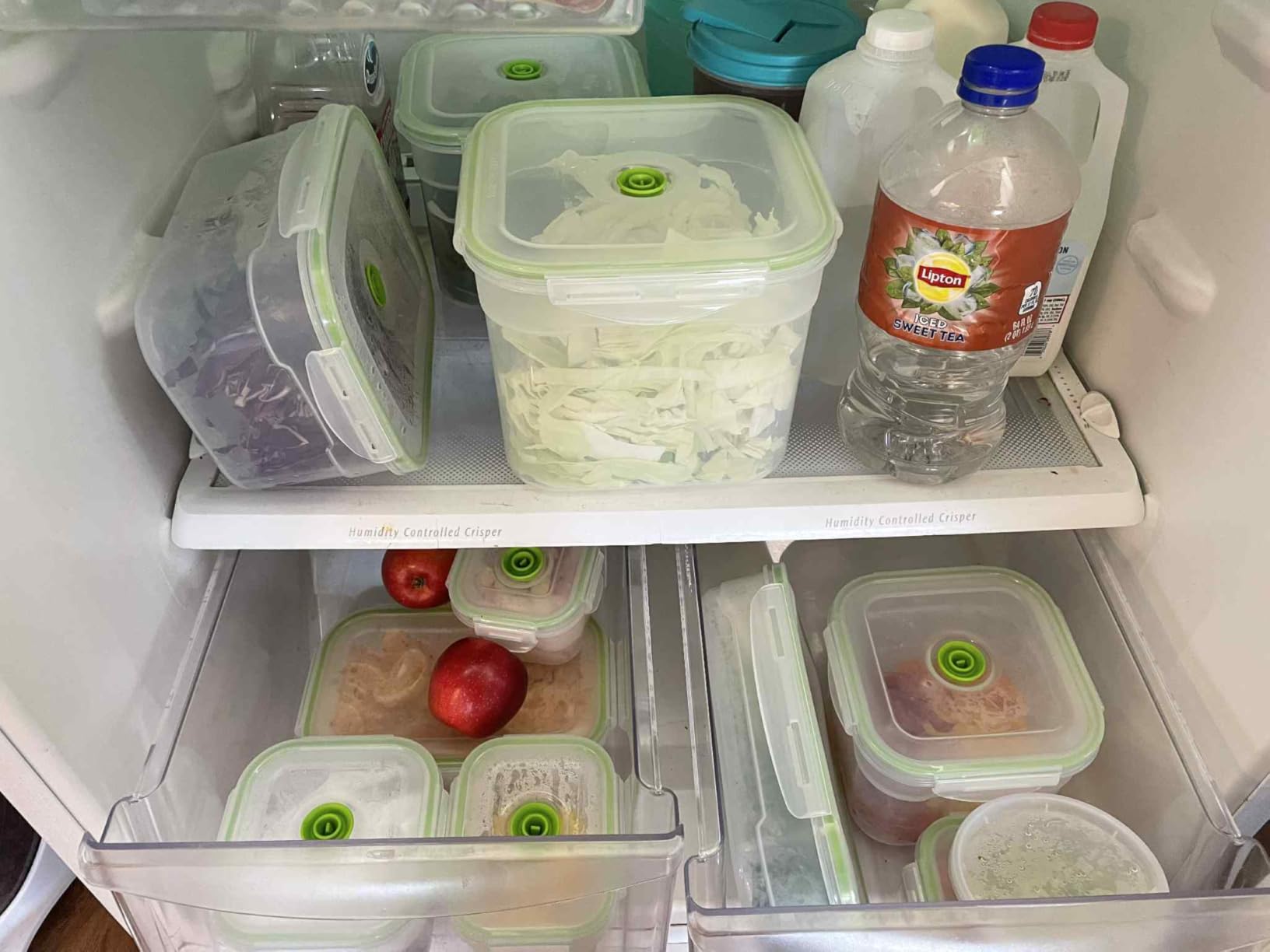 Lasting Freshness 11 piece Vacuum Seal Food Storage Containers with Vacuum Pump, Airtight and Leak Proof, Vacuum Sealed Food Storage Containers, Meal Prep Containers, Keep Food Fresh up to 5 X Longer customer photo 1