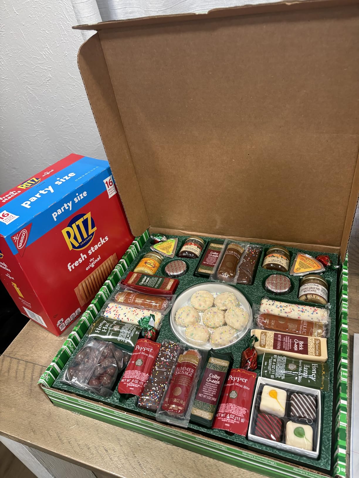 The Swiss Colony 27 Spring Favorites Food Gift Set - Summer Sausage Meats and Cheeses, Gift Basket for Charcuterie customer photo 2
