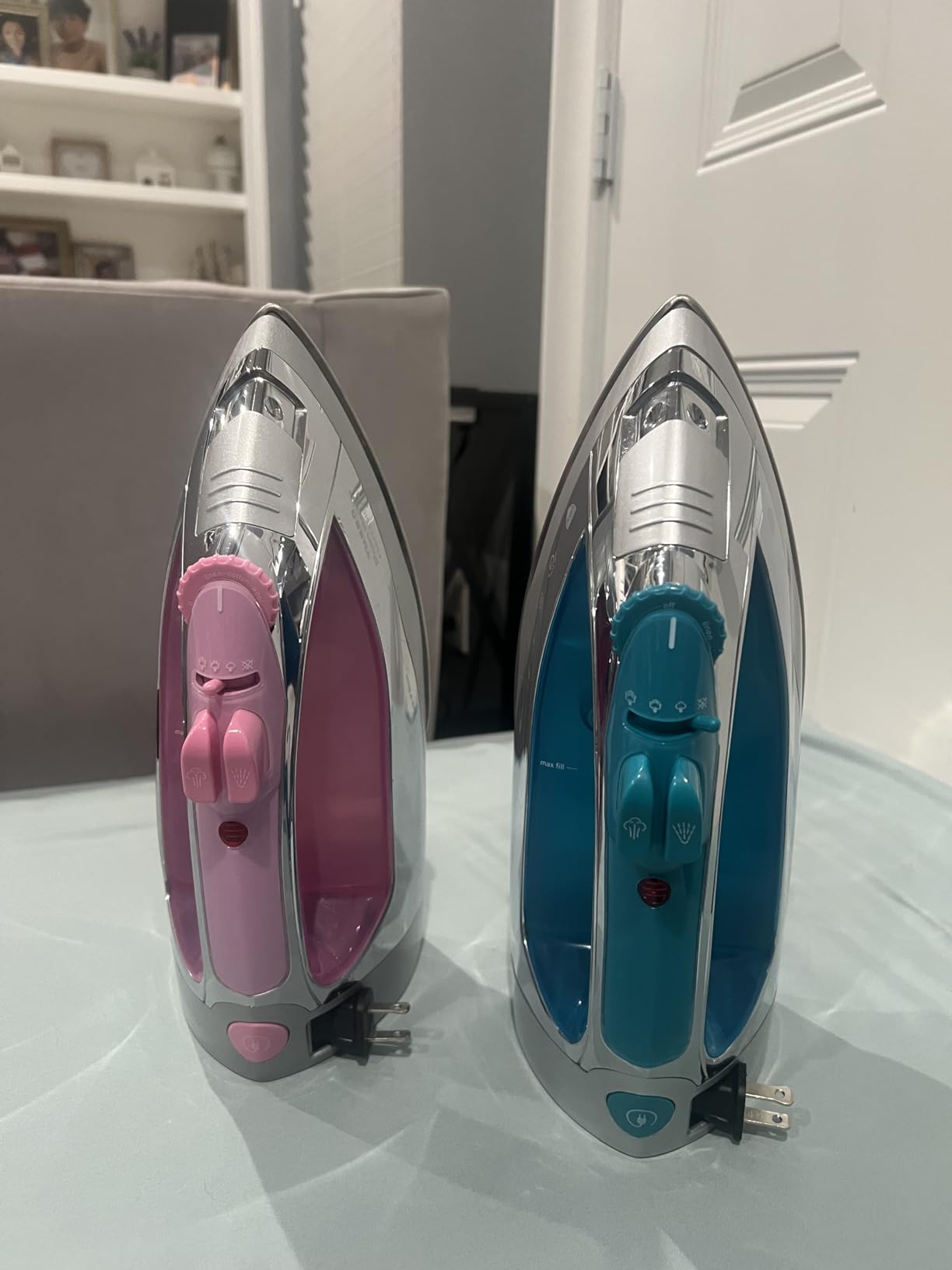 Sunbeam Turbo Steam Iron 1400W Quick Heat Stainless Steel Soleplate Shot of Steam Horizontal and Vertical 3 Way Auto Off 240ml Water Tank White Teal customer photo 1
