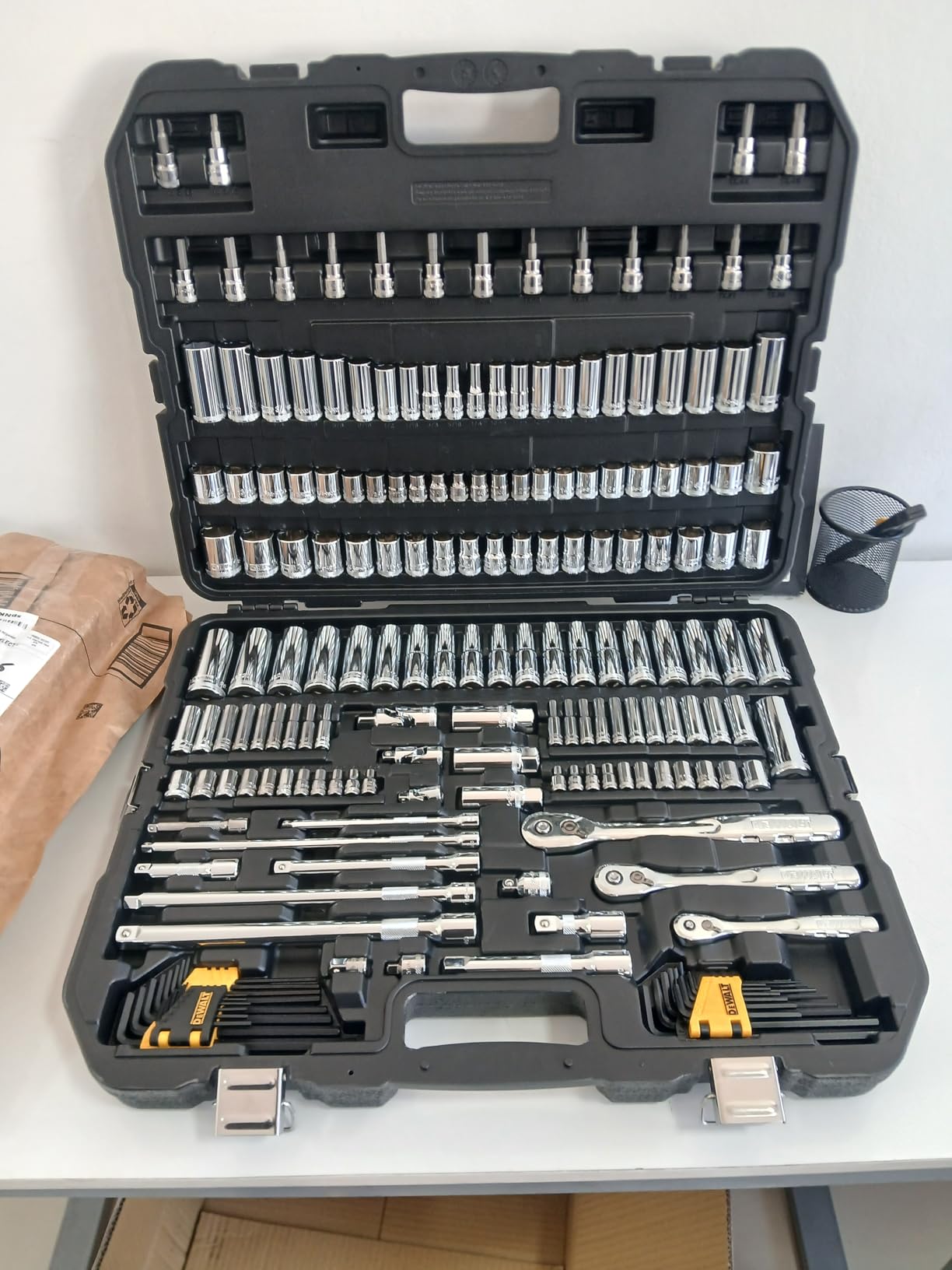 DEWALT 192 Pcs. Mechanics Tool Set, 1/2, 1/4, 3/8 Socket Set, SAE and Metric (DWMT75049) customer photo 1