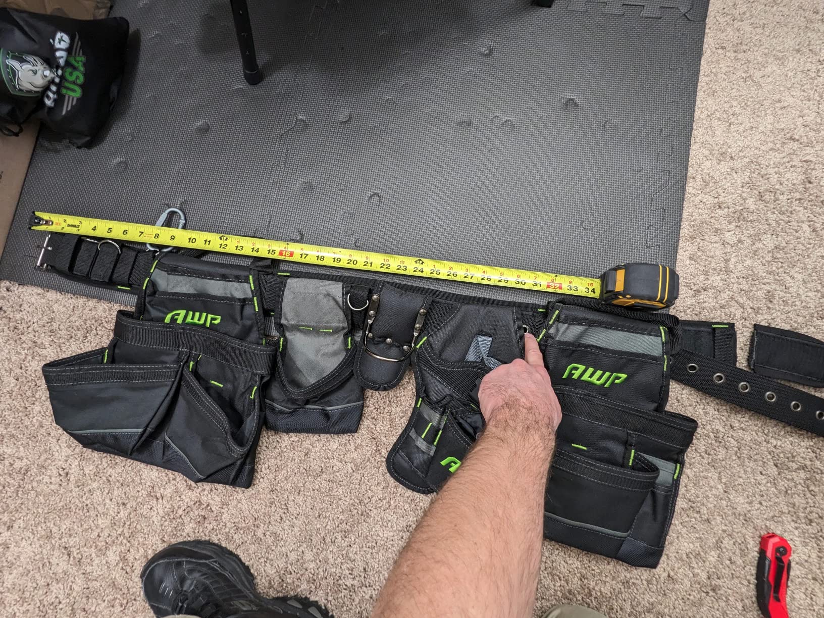 AWP Tool Belt Tool Rig, Durable Premium Utility Belt Organizer for Men & Women, Utility Work, Electrician, Mechanic customer photo 1