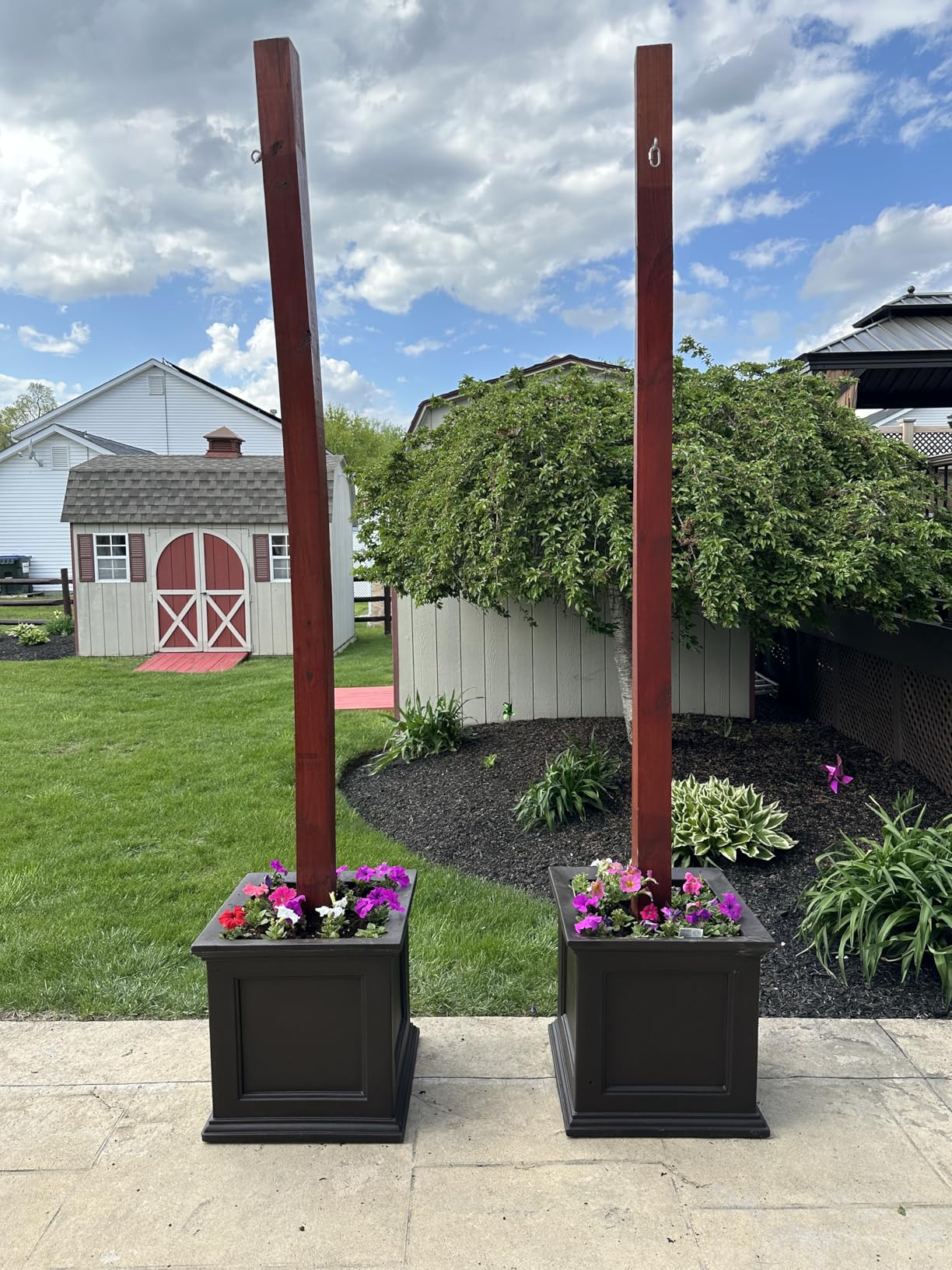 Mayne Fairfield 20-Inch Square Planter - Self-Watering, Weather-Resistant Planter for Flowers - Durable Outdoor Design for Patio, Porch, or Entryway, Espresso customer photo 2