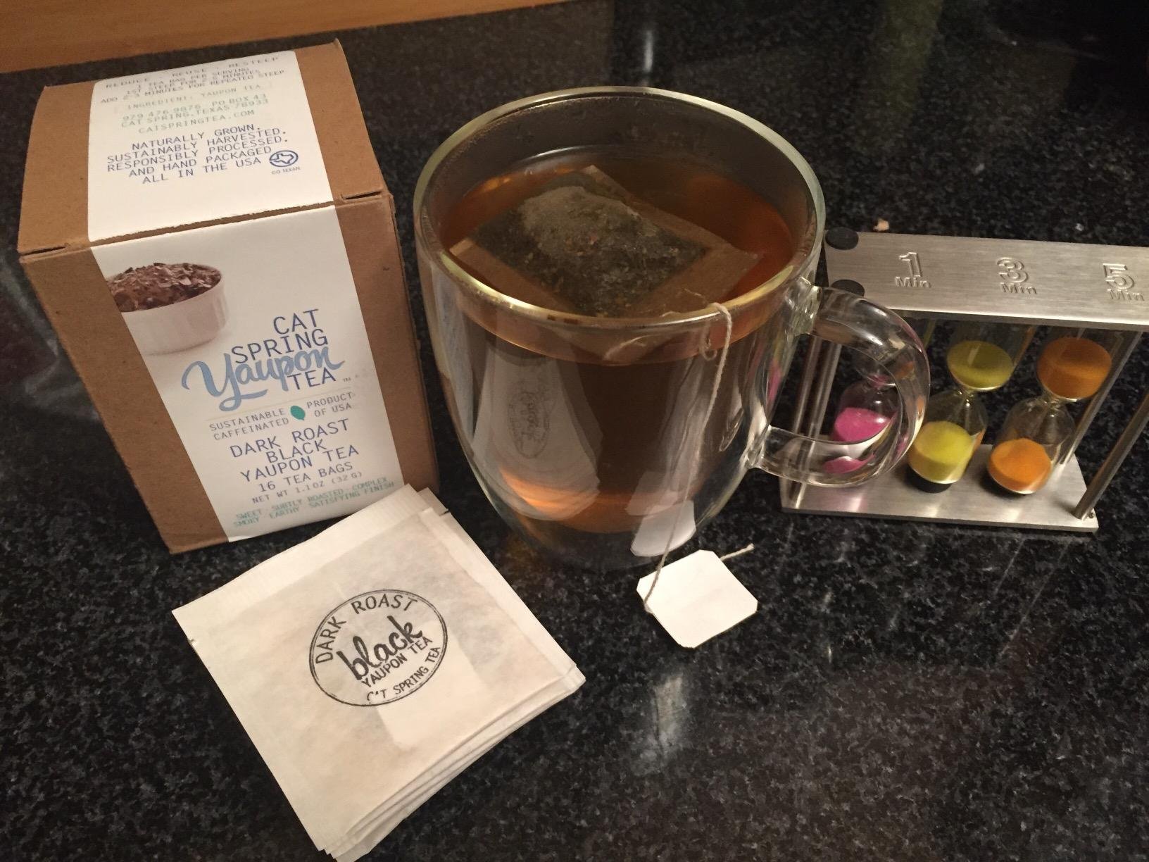 CatSpring Yaupon Marfa Dark Roast Yaupon Tea, 16 Teabags, Naturally Caffeinated, Sustainable and Wild-Harvested, Rich and Balanced, Non-Bitter, Antioxidant Rich with Caramel Notes customer photo 1