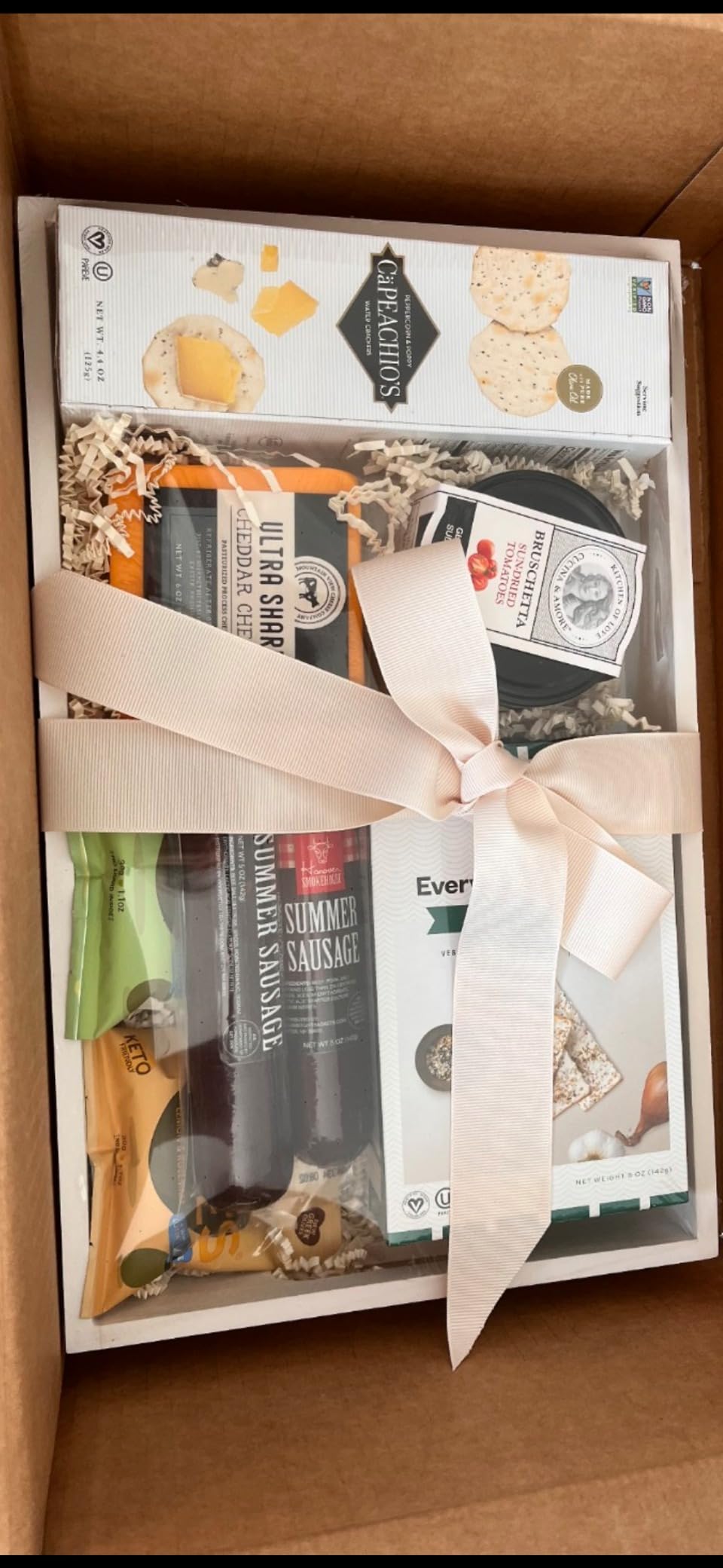 Gourmet Meat & Cheese Sampler Gift Basket - Deluxe Charcuterie Cheese Platter - GourmetGiftBaskets.com Food Gifts customer photo 2