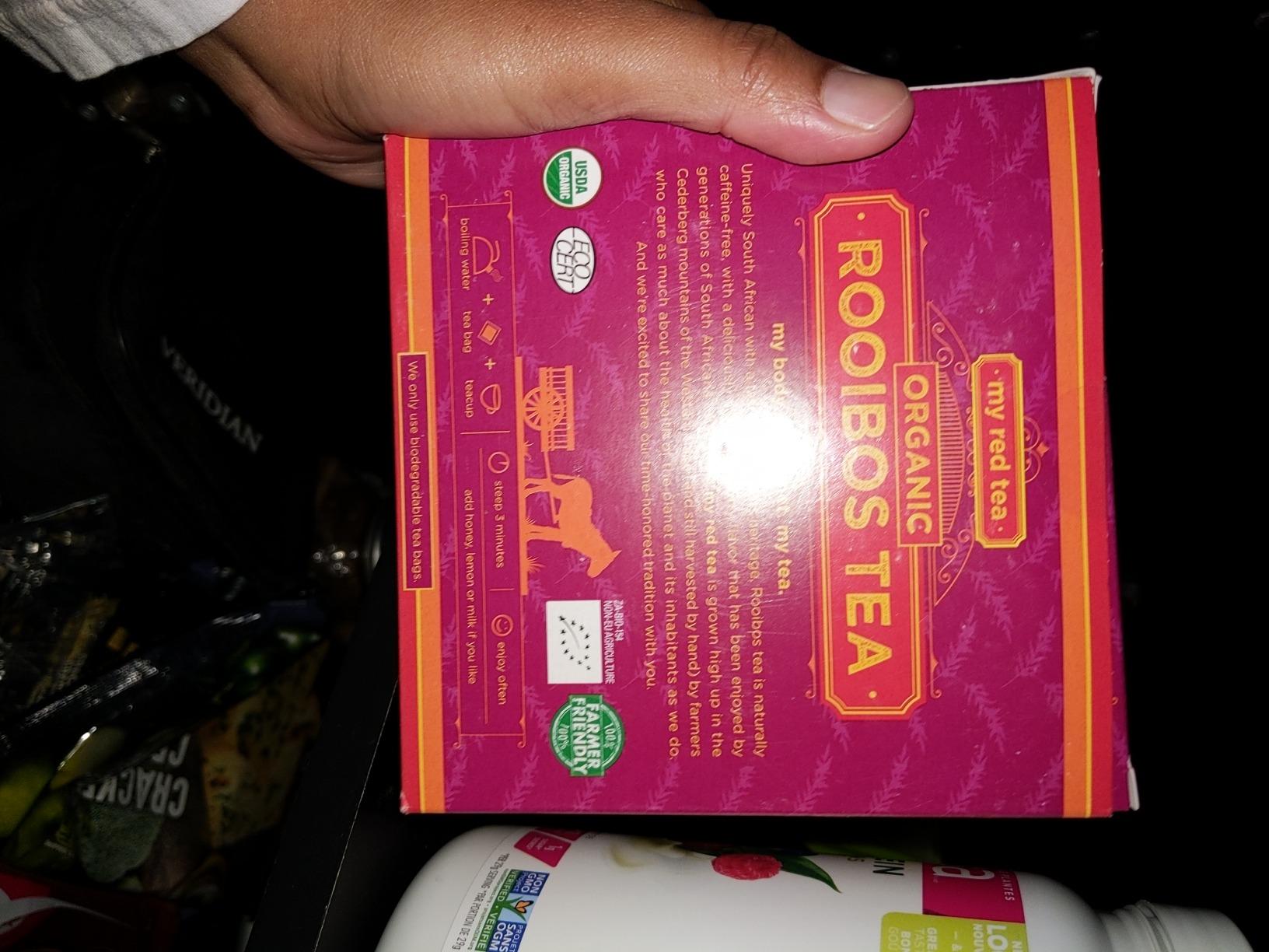 My Red Tea USDA Organic Rooibos Tea 80 Tagless Teabags Single-Origin Farmer-Friendly Caffeine-Free Sustainably Farmed in South Africa Pure & Natural customer photo 1