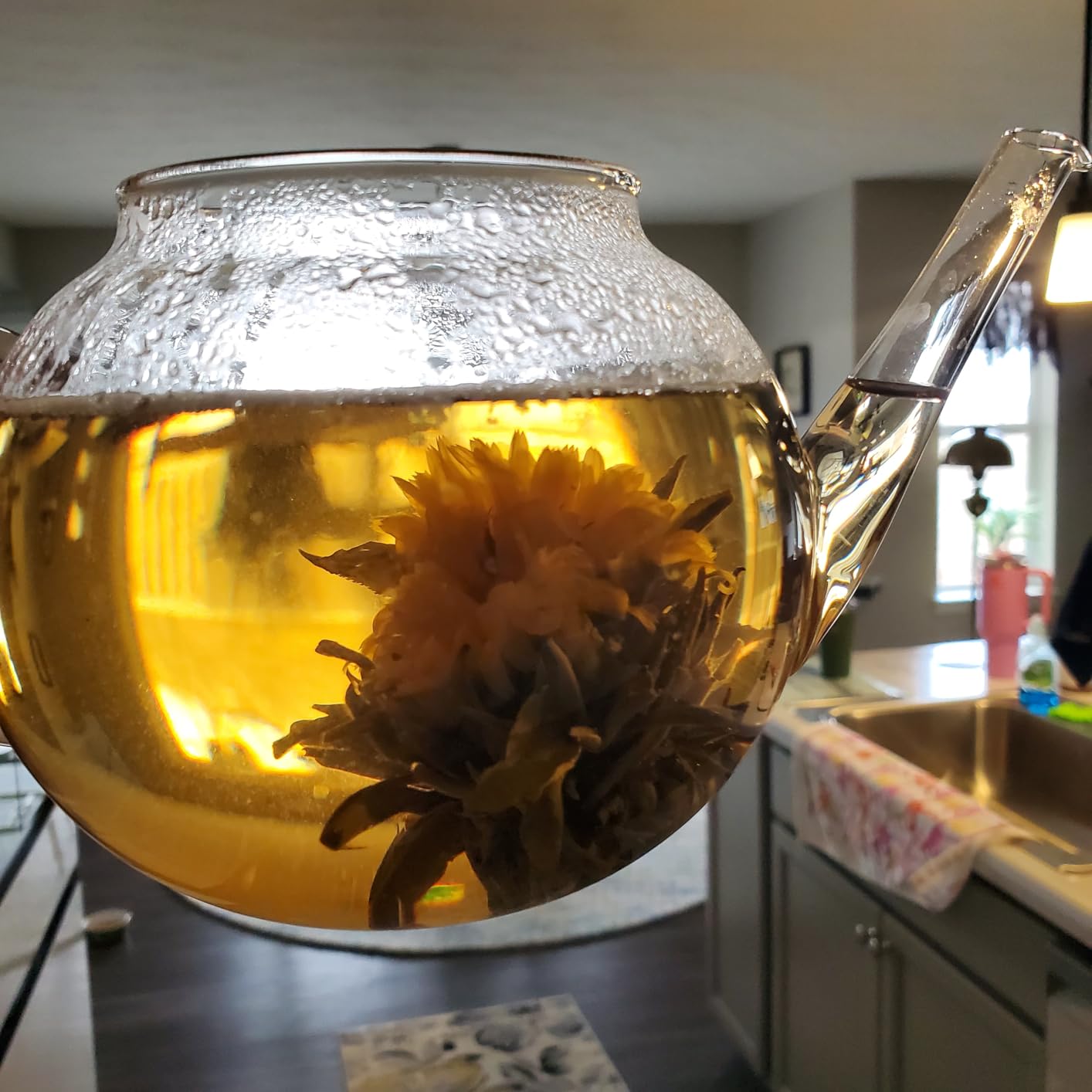 Teabloom Flowering Tea - 12 Unique Varieties of Fresh Blooming Tea Flowers - Hand-Tied Natural Green Tea Leaves & Edible Flowers - 12-Pack Gift Canister customer photo 1