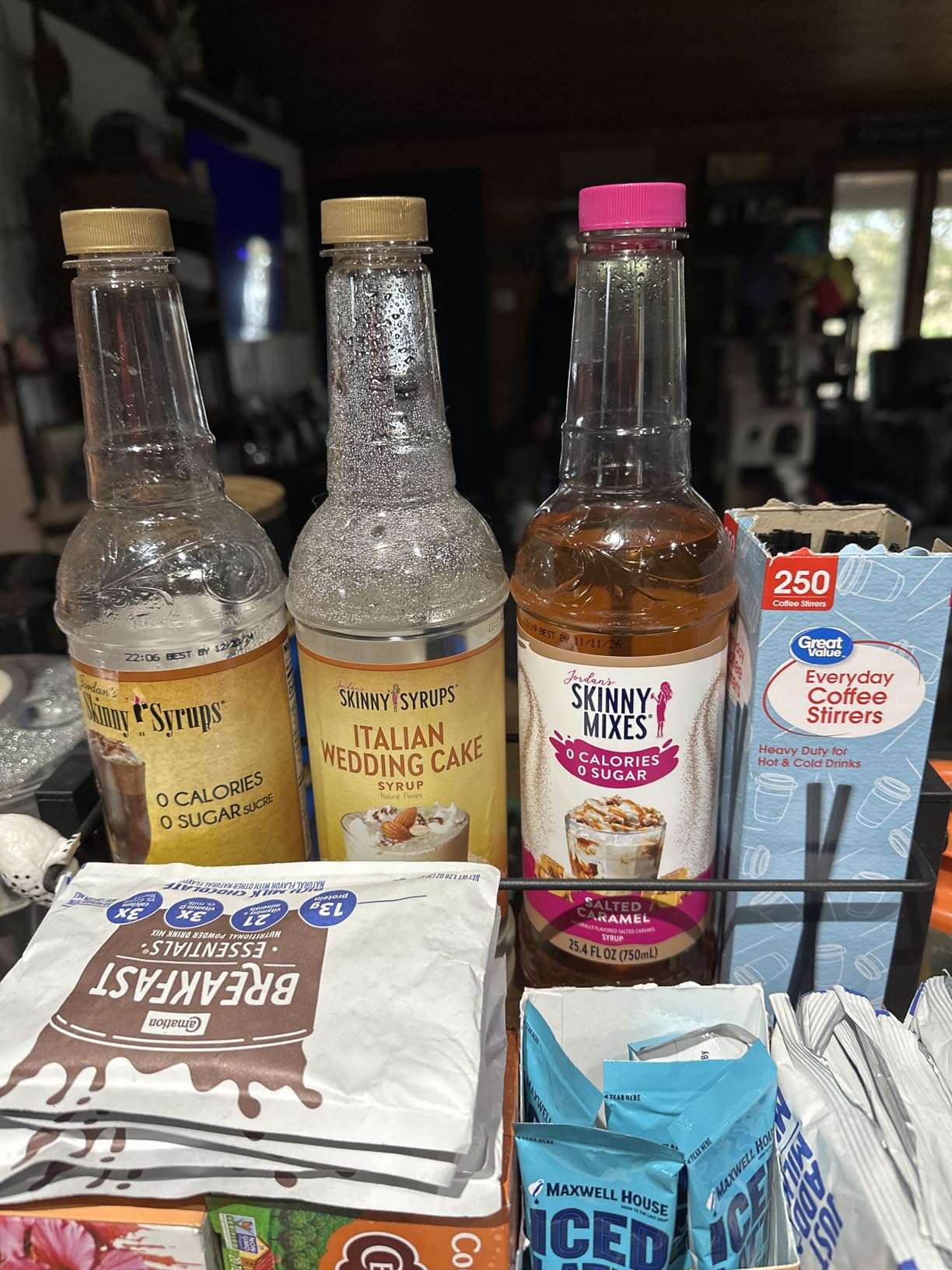 Jordan's Skinny Mixes Sugar Free Coffee Syrup, Salted Caramel Coffee Flavoring Syrup, Zero Calorie Drink Mix, Lattes, Baking, Protein Shake or Cocktail, Dairy & Gluten Free, Kosher, 25.4 Fl Oz customer photo 2