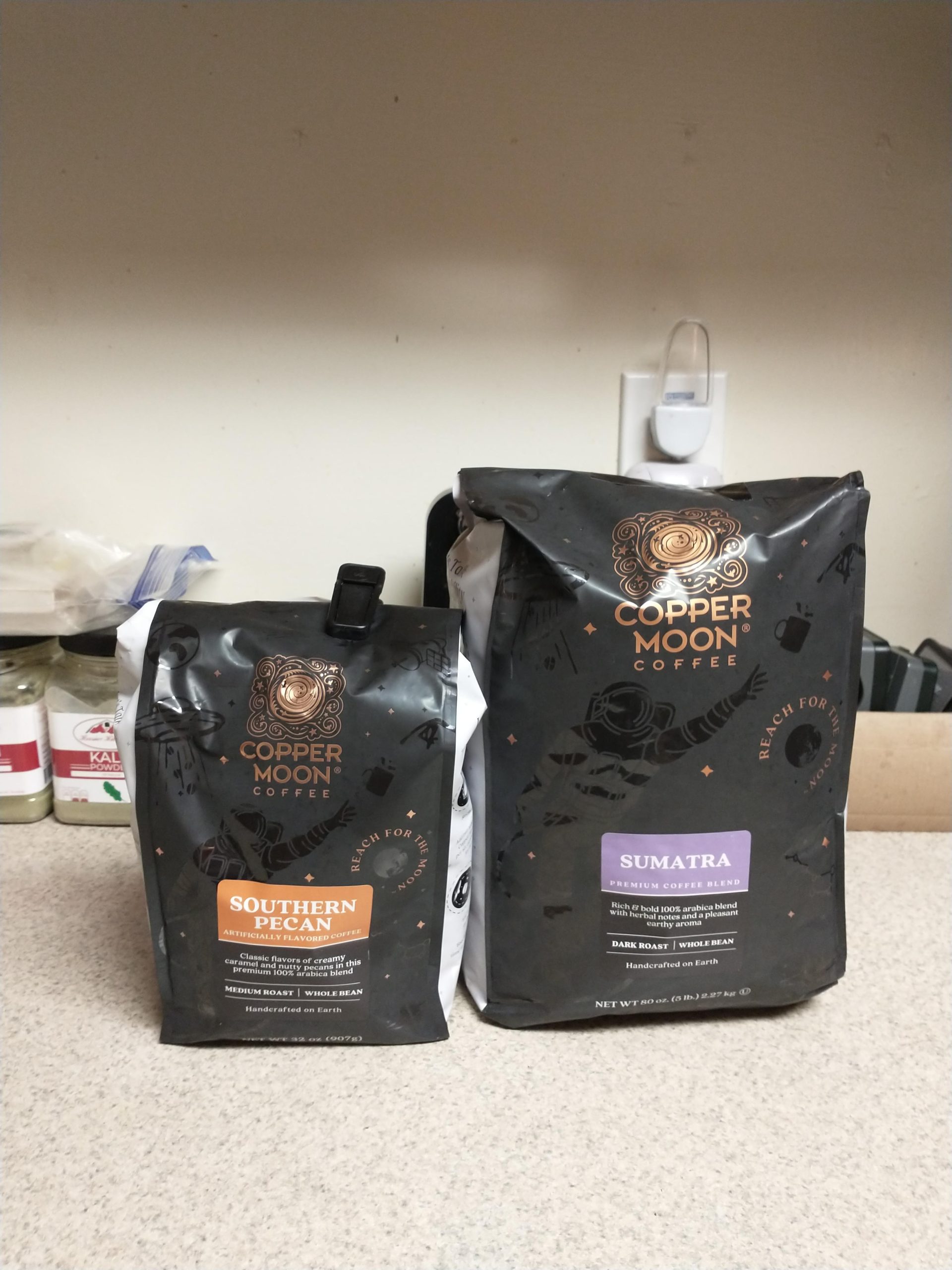 Copper Moon Medium Roast Whole Bean Coffee, Southern Pecan Blend, 2 Lb customer photo 1