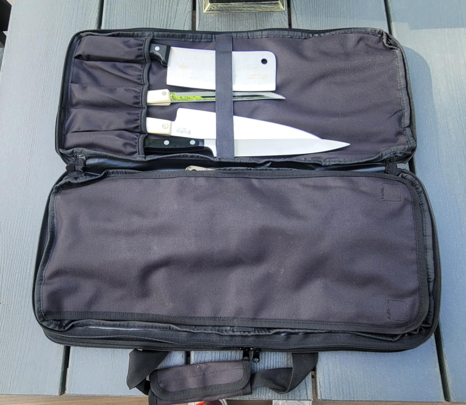 EVERPRIDE Chef Knife Bag Holds 20 Knives PLUS Large Zippered Compartment for Kitchen Tools - Durable, Large Knife Bag for Chefs - Knives Not Included customer photo 1