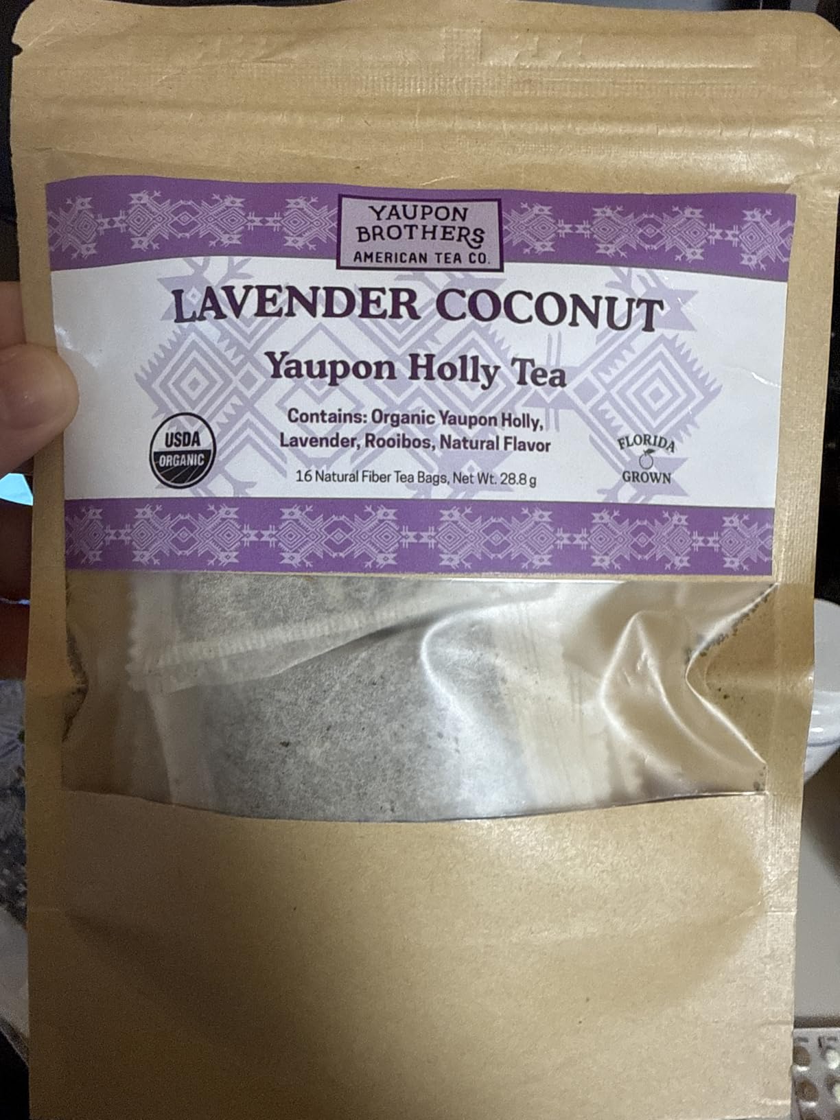 Yaupon Brothers Lavender Coconut Tea, 16 Eco-Friendly Tea Bags customer photo 2