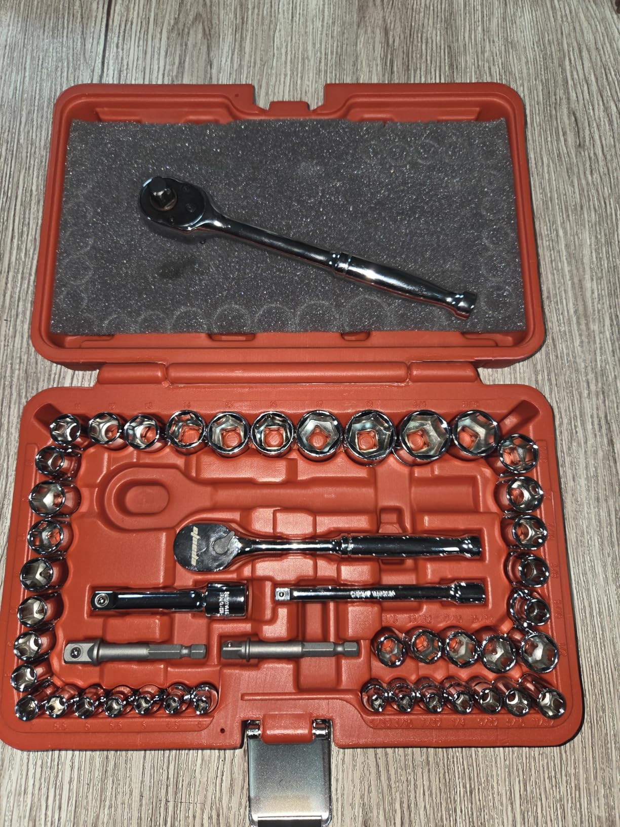 EPAuto 40 Pieces 1/4-Inch & 3/8-Inch Drive Socket Set with 72 Tooth Reversible Ratchet customer photo 2