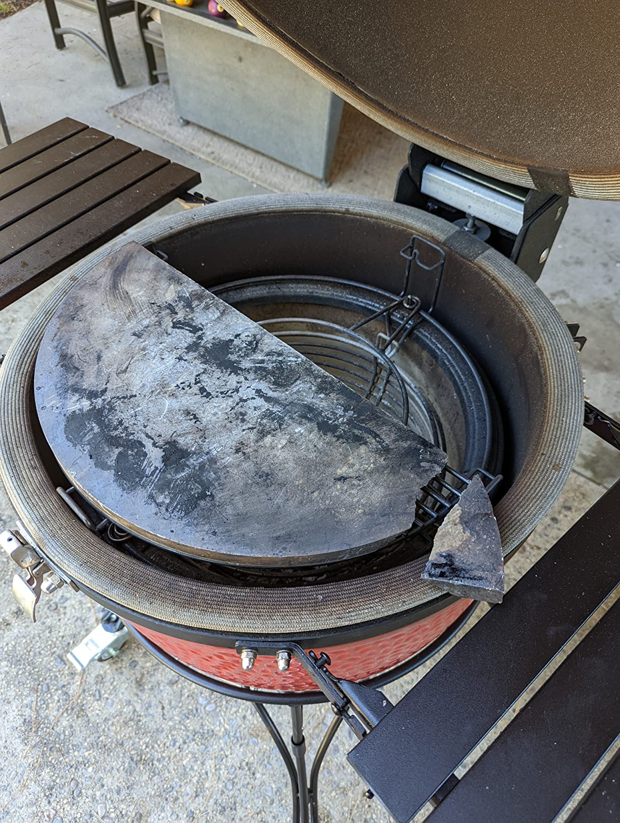 Soapstone Surface for Kamado Joe Classic Size | Grill Accessory for Classic Joe | Stain Resistant, Grill Tender or Delicate Food without Sticking to Surface, White, Model KJ-HCGSSTONE customer photo 2