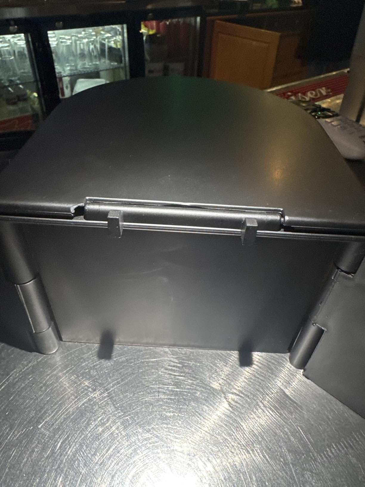 Tablecraft Glass Rimming Station with 5-Swing Out Trays (H5633), 2.3, Black customer photo 2