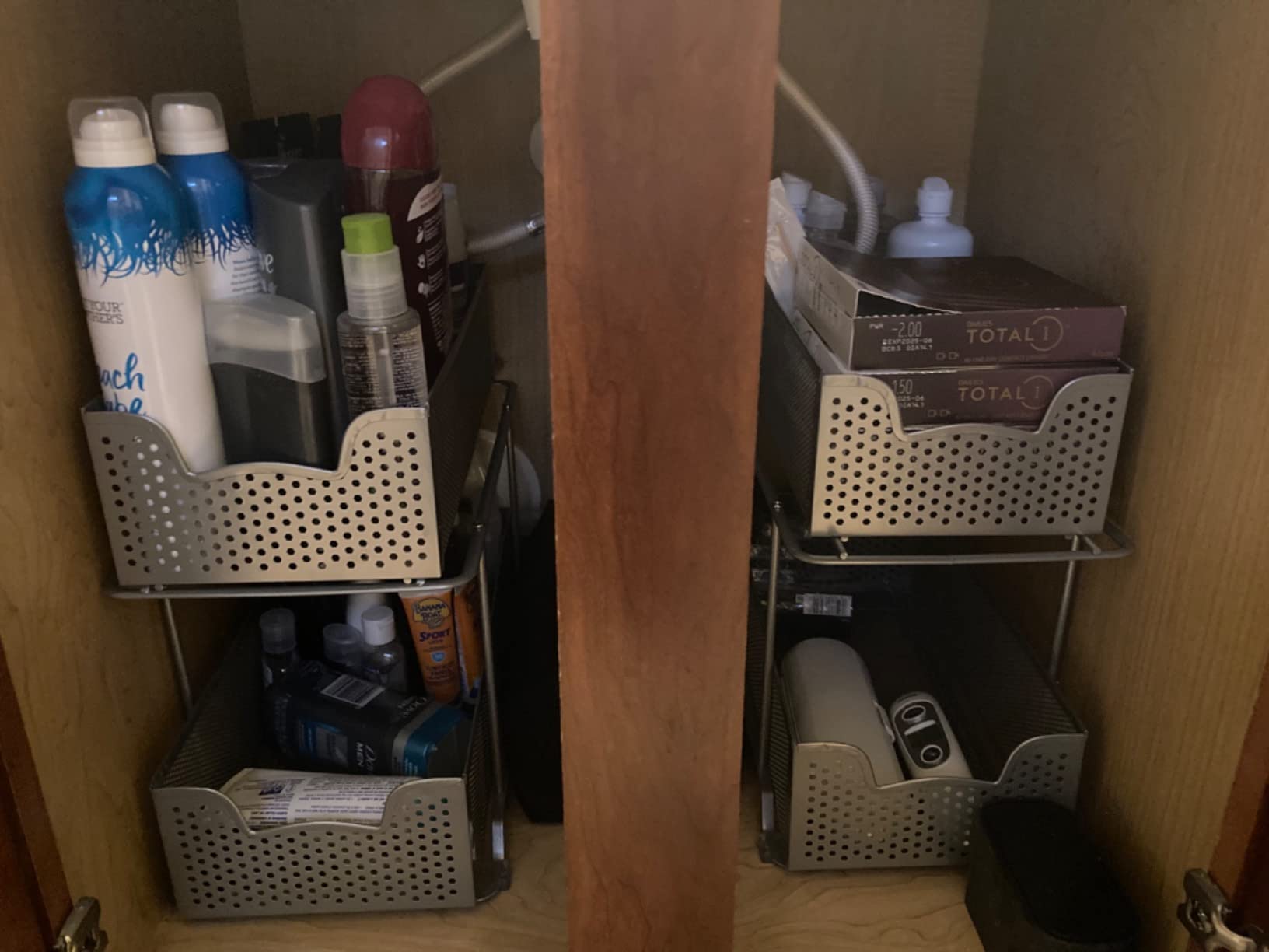 Simple Houseware 2 Tier Sliding Cabinet Basket Organizer Drawer, Bronze customer photo 2