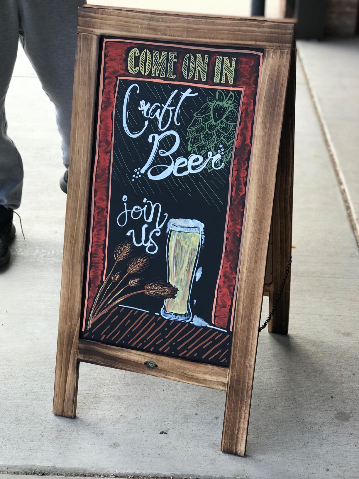 A Frame Chalkboard by HBCY Creations: 40x20 Solid Wood A-Frame Sign Rustic Brown Double-Sided Magnetic Board, Chalkboard Menu Board, for Restaurants, Cafes, Weddings - Heavy Duty Hinges customer photo 2