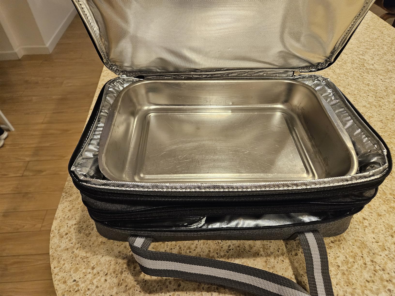 Stack Store Plus More Insulated Casserole Carrier for Hot or Cold Food, Lasagna Holder for Picnic, Potluck, Cookout - Fits 9