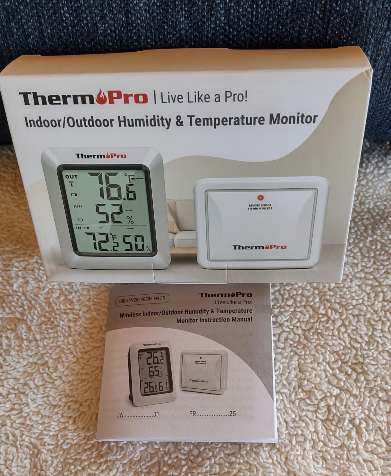 TempPro TP60 Digital Hygrometer Outdoor Thermometer Wireless Temperature and Humidity Gauge Monitor with 500ft Range customer photo 2