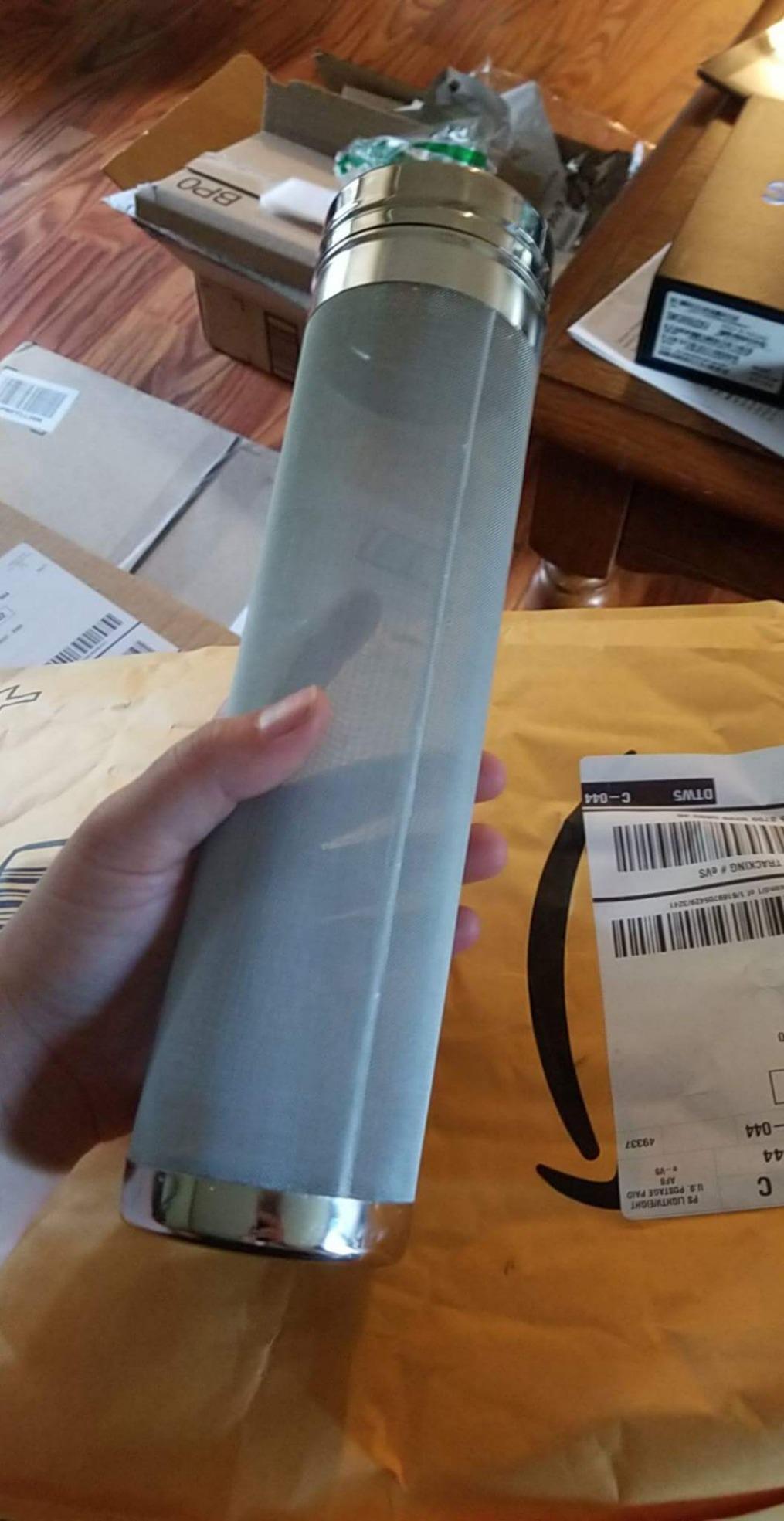 Beer Dry Hopper Filter, 300 Micron Filter Stainless Steel Mesh Cornelius Keg for Home Beer Brewing Kettle (2.8 x 11.8 inch) customer photo 1