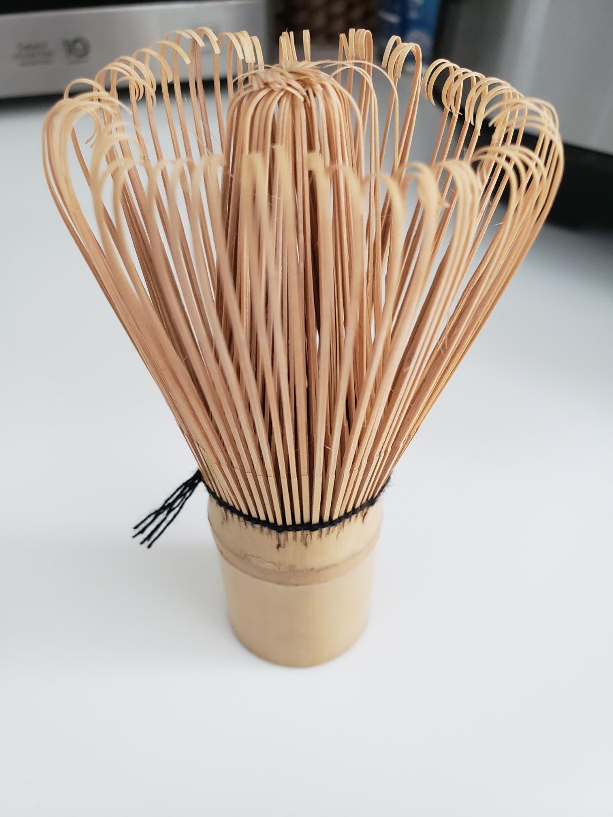 BambooWorx Matcha Whisk Set - (Chasen), Traditional Scoop (Chashaku), Tea Spoon. The Perfect Sets to Prepare a Traditional Cup of Japanese Tea, Handmade from 100% Natural Bamboo customer photo 2