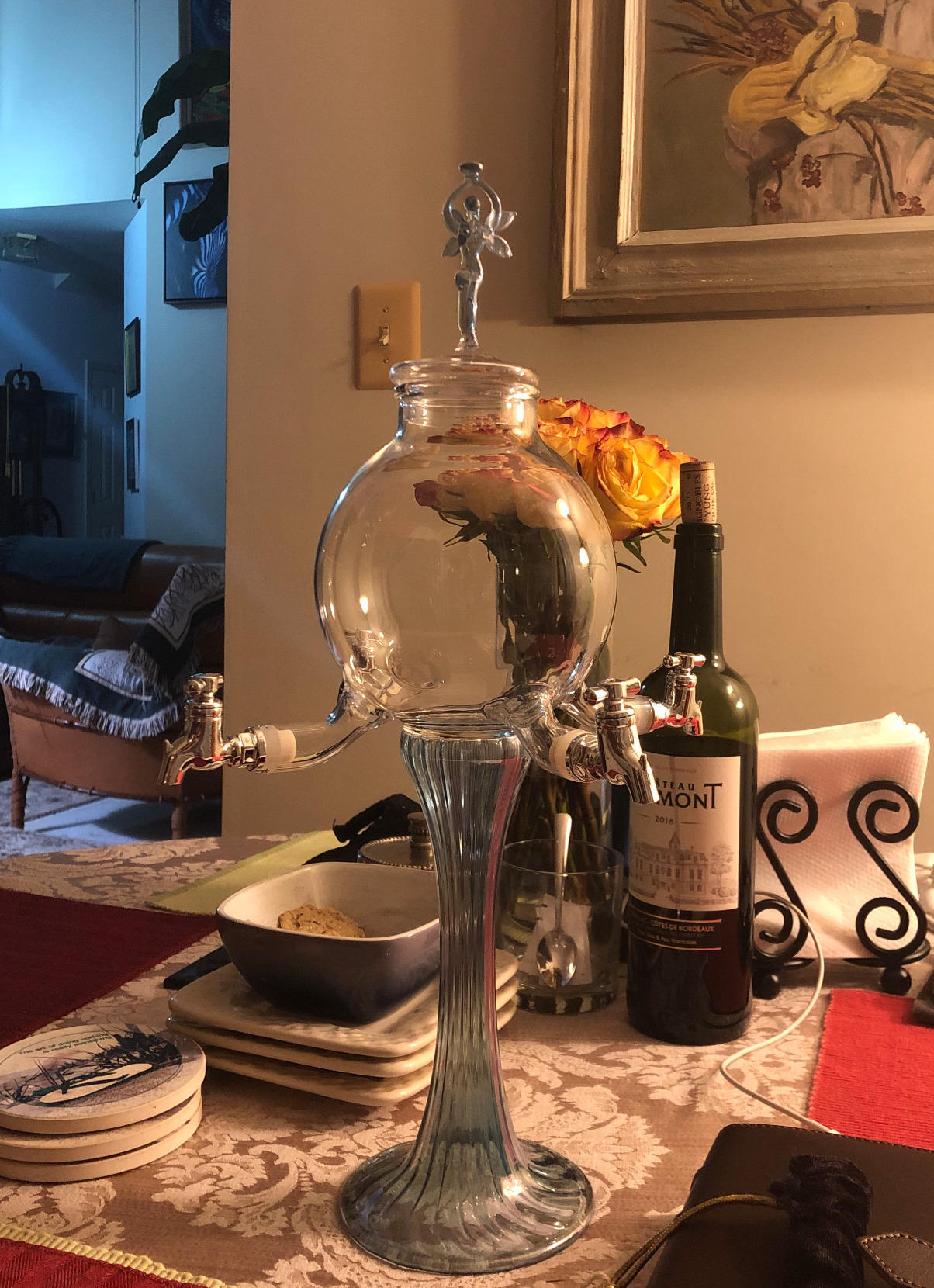 ALANDIA Absinthe Accessory Set Green Fairy | 1x Fountain | 4x Reservoir Glasses | 4x Stainless Steel Spoons | 1x Sugar Cubes customer photo 1