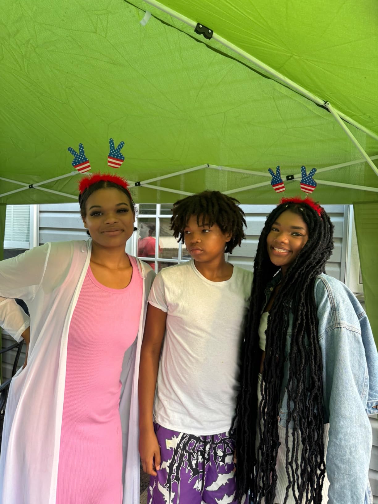 Moon Boat 12PCS 4th of July Headbands, Fourth of July Party Decorations Accessories, Patriotic Red White Blue USA Outfit Favors for Independence/Memorial Day customer photo 2