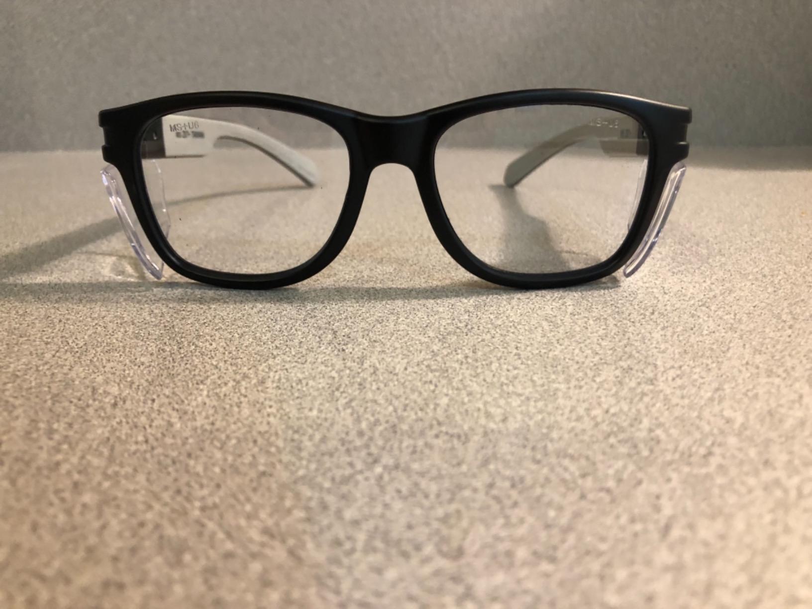 MAGID Y50 Safety Glasses for Construction | Black Frame - 1 Pair, Clear Lens | Side Shields, ANSI Z87.1+, Anti-Fog, Scratch-Resistant, 99.9% UV Protection, Polycarbonate Lens customer photo 2