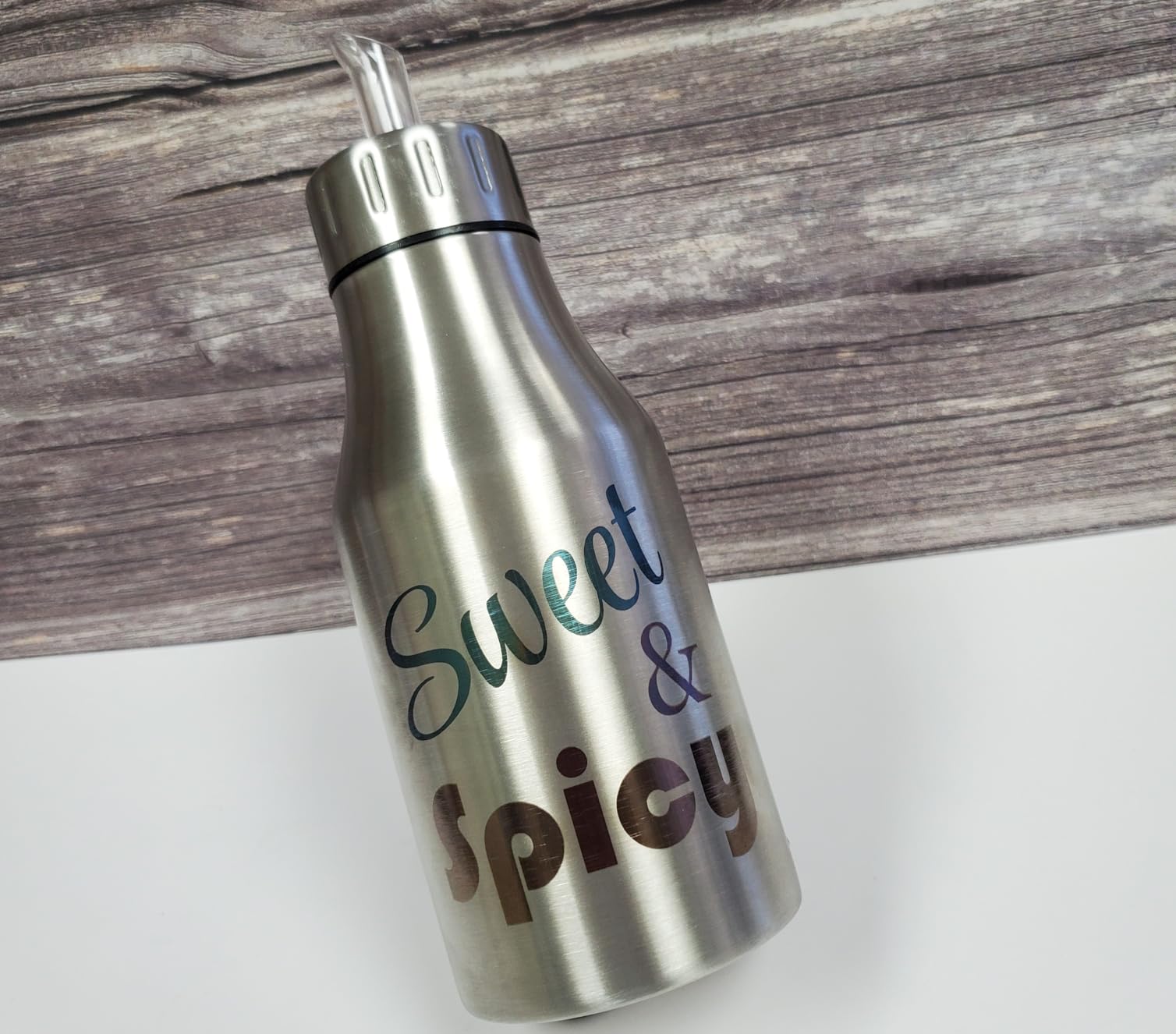 Flyboo Olive Oil Dispenser, Oil Bottle Stainless Steel Leak Proof Olive Oil Decanter for Kitchen customer photo 1