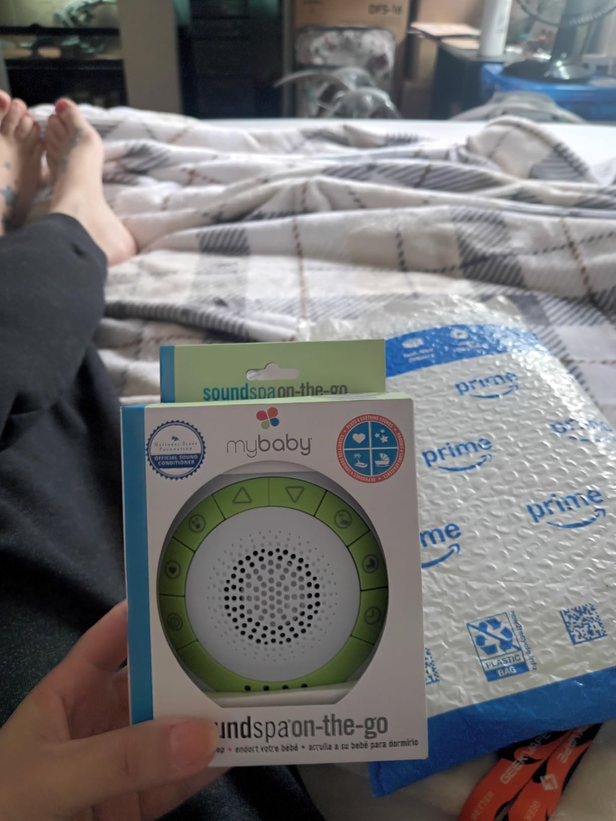 MyBaby Baby Sound Machine - White Noise Sound Machine for Baby, Travel, Nursery and On The Go - 4 Soothing Sounds, Integrated Clip, Small and Lightweight customer photo 1