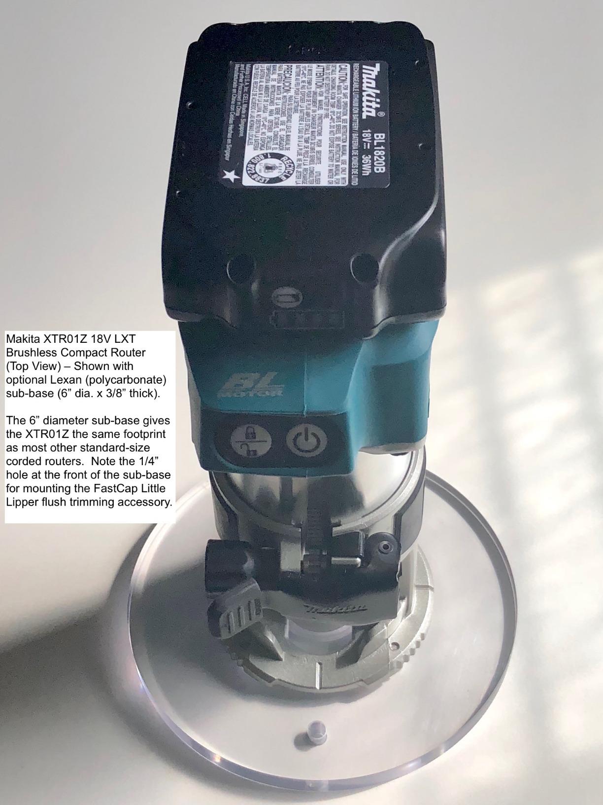 Makita XTR01Z 18V LXT Lithium-Ion Brushless Cordless Compact Router customer photo 1
