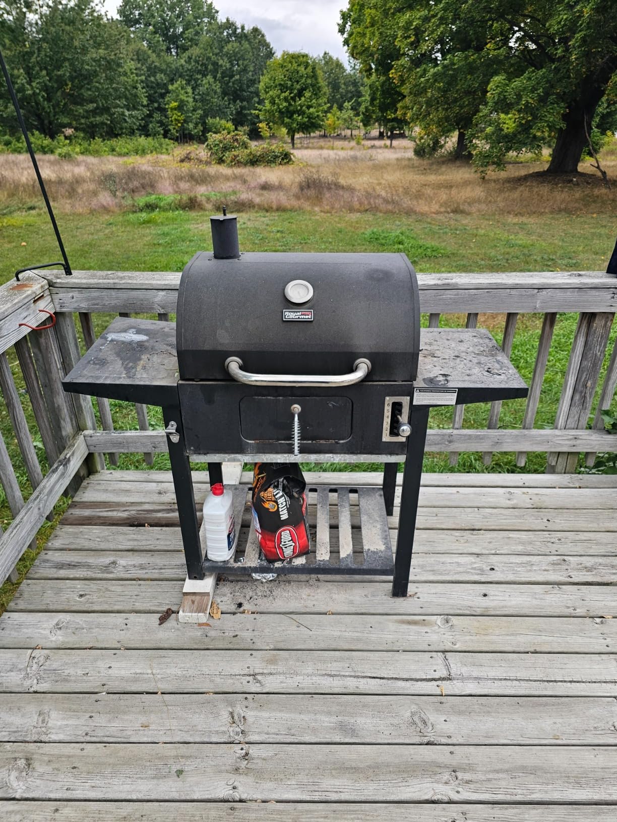 Royal Gourmet 24-Inch Movable Charcoal BBQ Grill with Foldable Side Shelves, Temperature-Controlled, 461 Sq., Ideal for Backyard Party, Outdoor Picnic, Patio Cooking, Garden Grilling, Black customer photo 2