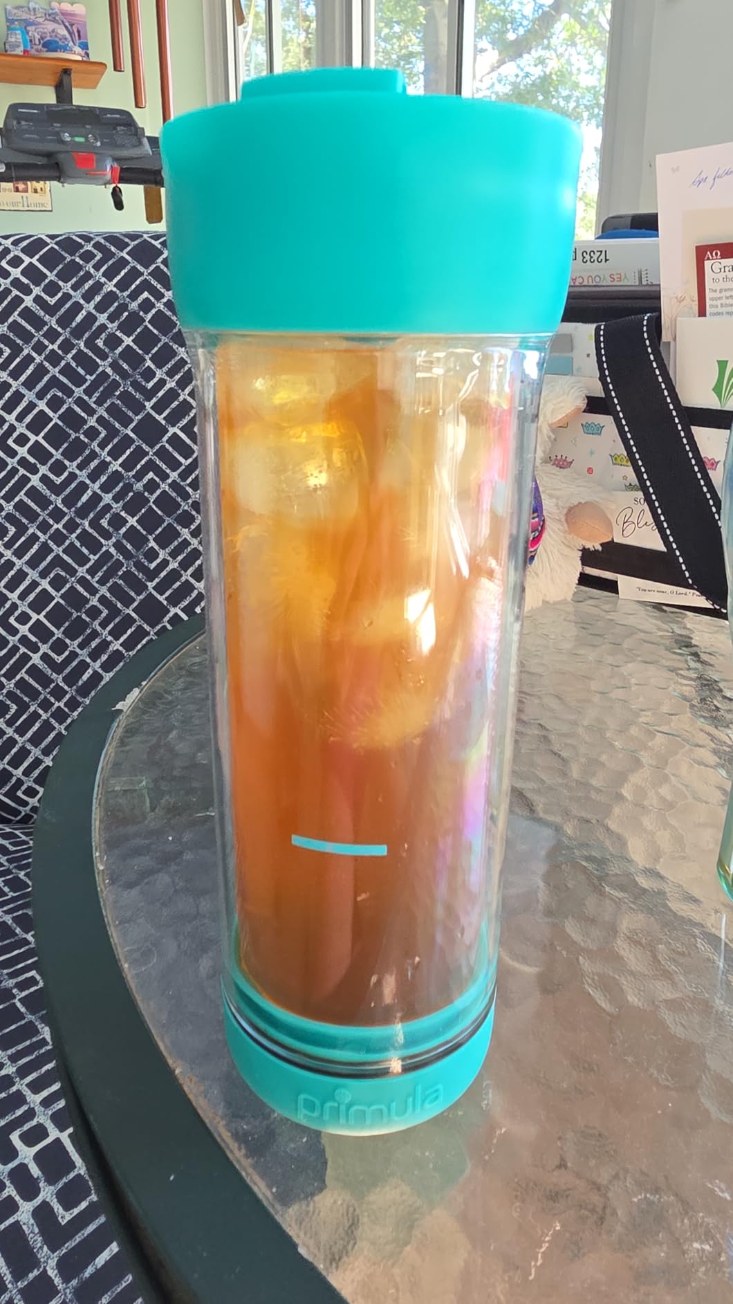 Primula Press and Go Iced Tea Maker, Travel Tumbler, Infuser Bottle, Leak-proof Flip-top Lid with Carry Loop, Dishwasher Safe, Made without BPA, 16-Ounce, Black customer photo 1