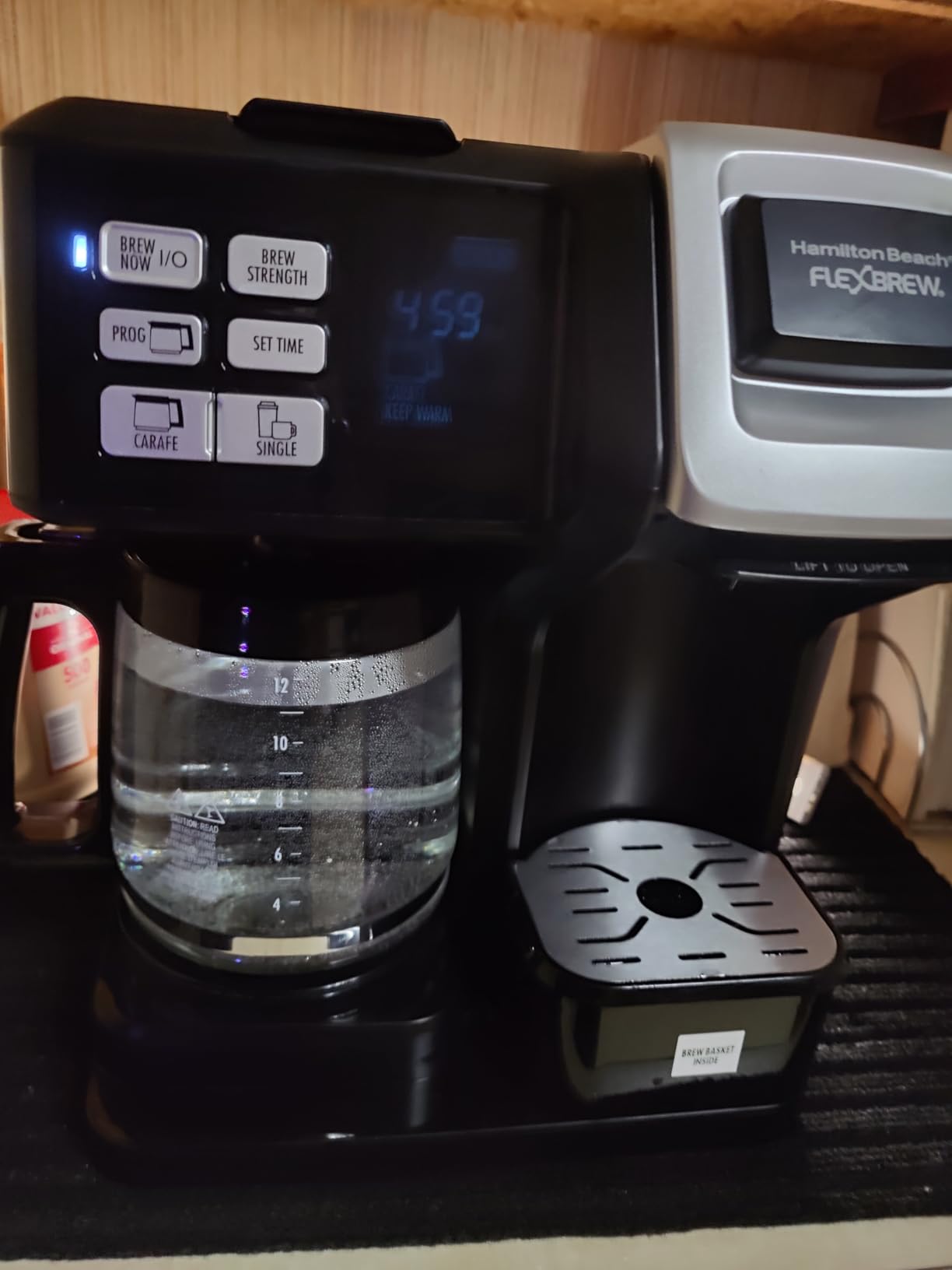 Hamilton Beach FlexBrew Trio 2-Way Coffee Maker, Compatible with K-Cup Pods or Grounds, Single Serve & Full 12c Pot, Permanent Gold-Tone Filter, Black & Silver customer photo 1