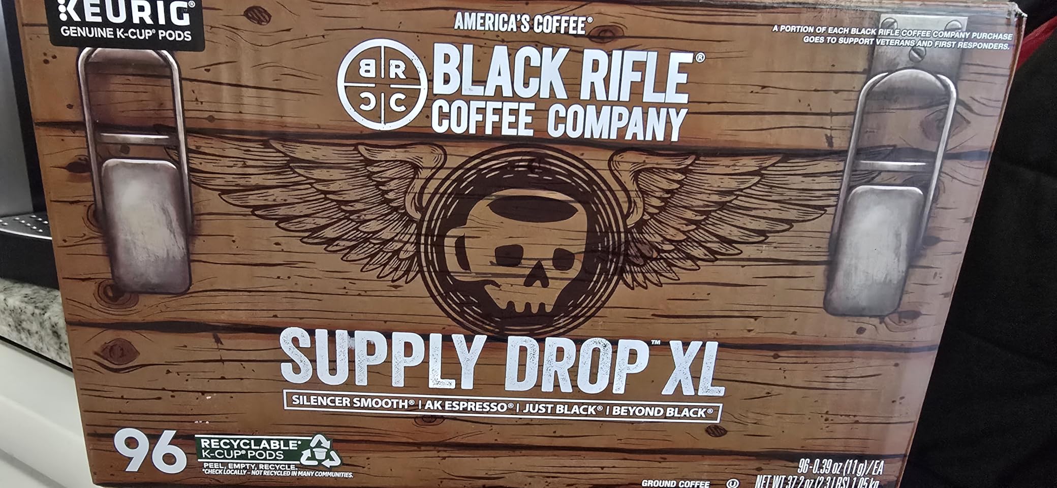 Black Rifle Coffee Company Supply Drop Variety Pack (48 Count of K Cups) - Silencer Smooth, AK Espresso, Just Black, & BeyondBlack KCup Pods - K Cups Coffee Variety Pack customer photo 1