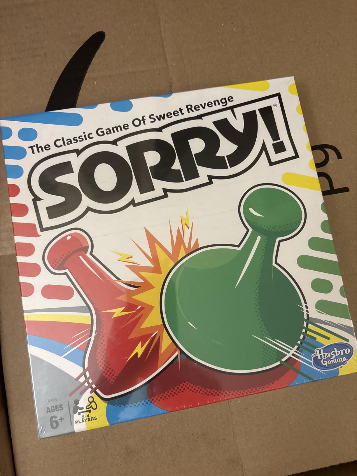 Sorry! Board Game for Kids Ages 6 and Up; Classic Hasbro Board Game; Each Player Gets 4 Pawns; Family Game customer photo 1